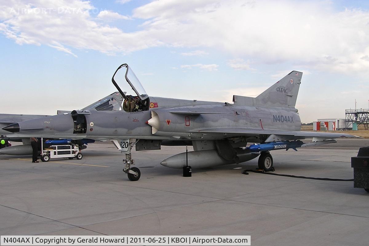 N404AX, 1980 Israel Aircraft Industries Kfir C.2 C/N 130, Parked on the south GA ramp. Aircraft was destroyed in a fatal accident near Fallon, NV (KNFL) 0n 3-6-12.