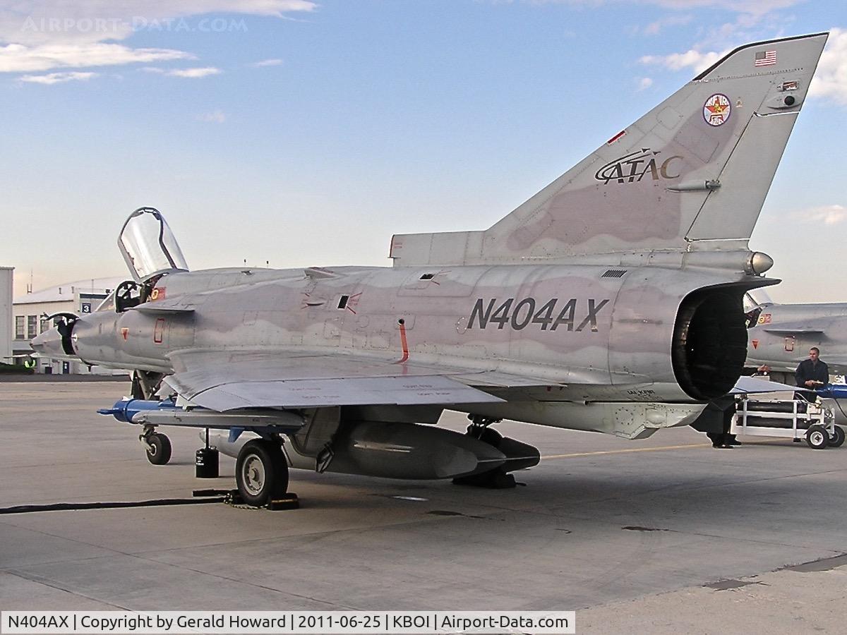 N404AX, 1980 Israel Aircraft Industries Kfir C.2 C/N 130, Parked on the south GA ramp. Aircraft was destroyed in a fatal accident near Fallon, NV (KNFL) 0n 3-6-12.