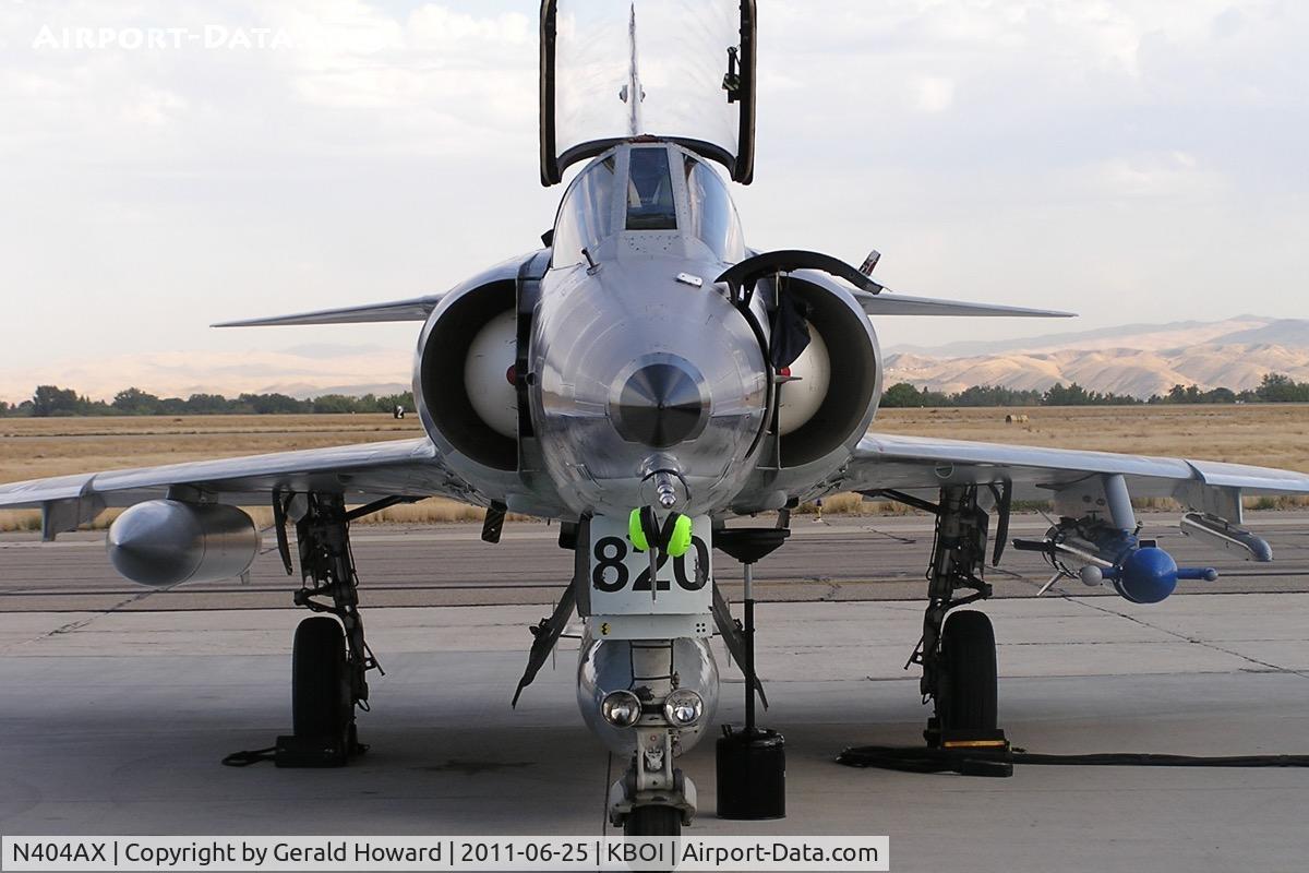 N404AX, 1980 Israel Aircraft Industries Kfir C.2 C/N 130, Parked on the south GA ramp. Aircraft was destroyed in a fatal accident near Fallon, NV (KNFL) 0n 3-6-12.