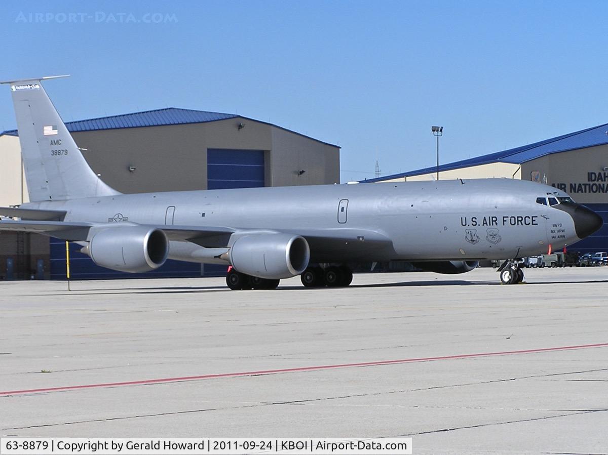 63-8879, 1963 Boeing KC-135R Stratotanker C/N 18727, Parked on the Idaho ANG ramp.  92nd ARW , 141st ARW, Fairchild AFB, AK ANG.