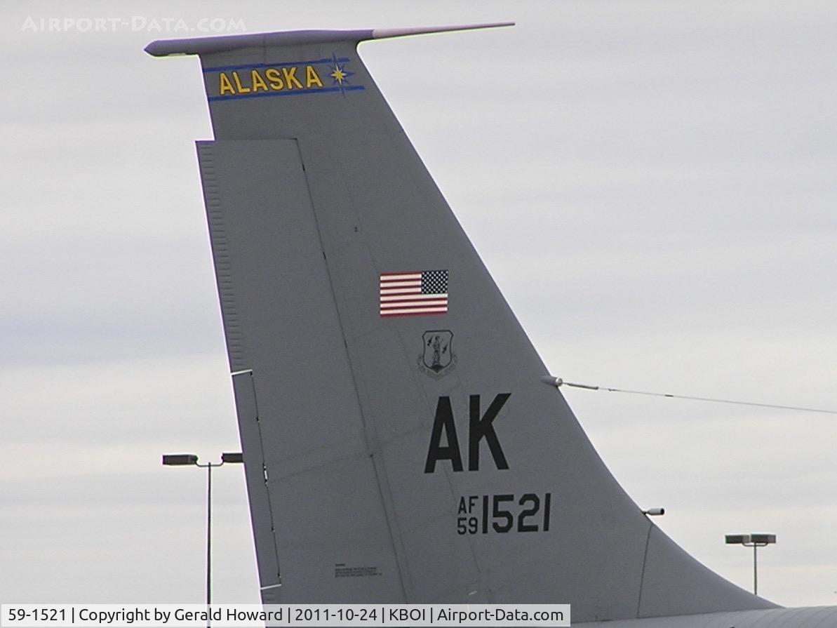 59-1521, 1959 Boeing KC-135R Stratotanker C/N 18009, Parked on the Idaho ANG ramp.  168th ARW, Alaska ANG.