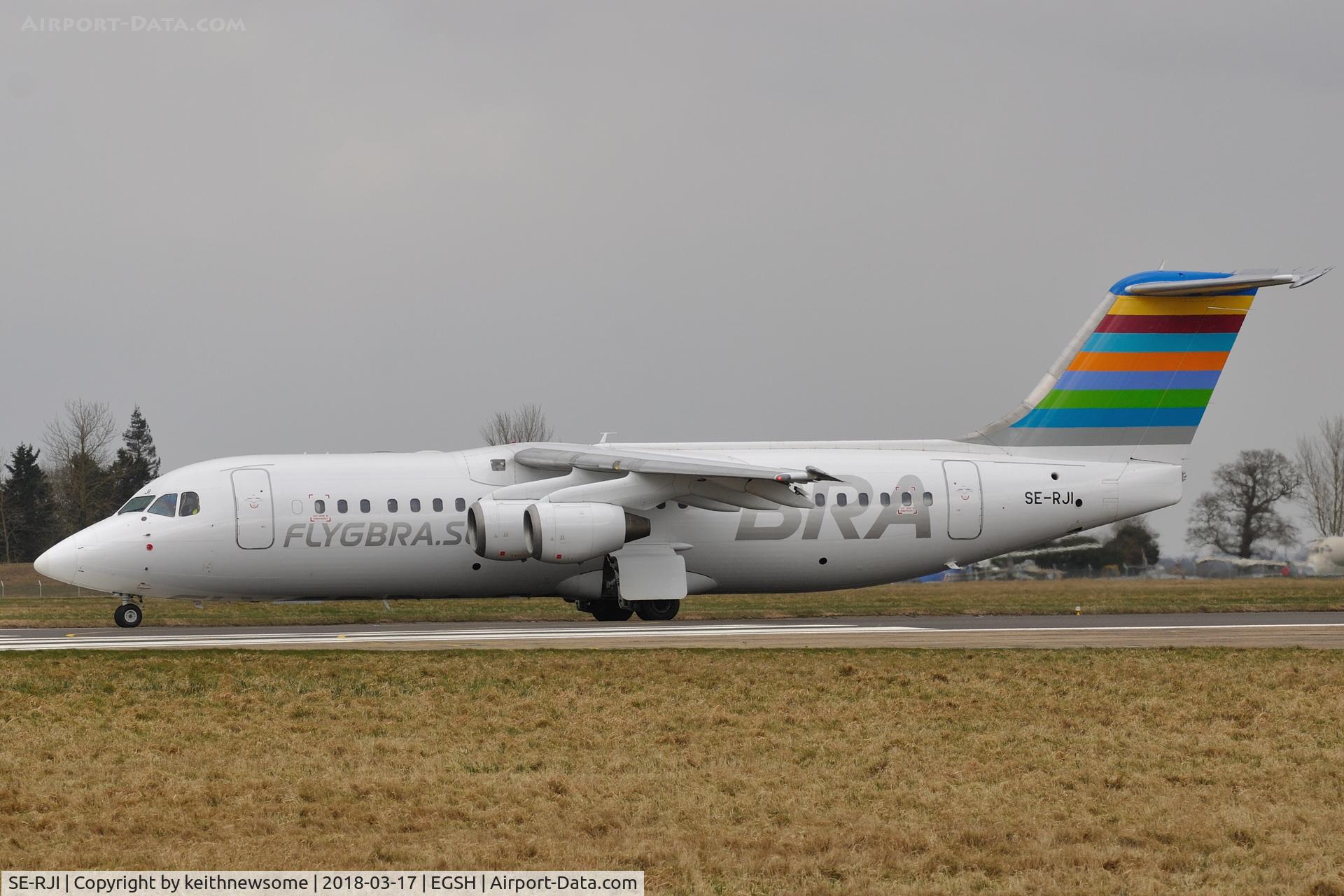 SE-RJI, 1999 British Aerospace Avro 146-RJ100 C/N E3357, Leaving for air test.