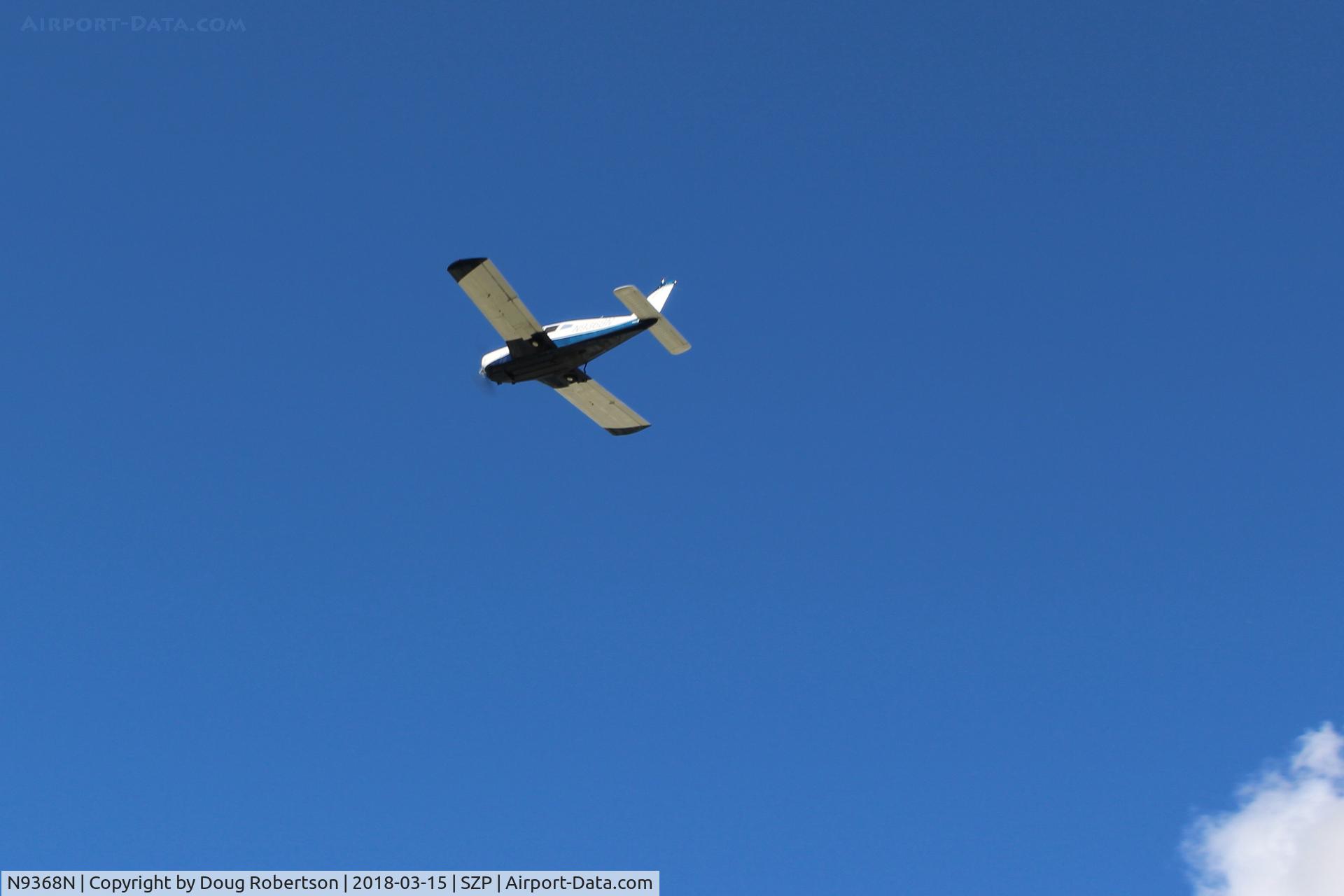 N9368N, 1969 Piper PA-28R-200 Arrow C/N 28R-35076, 1969 Piper PA-28R-200 ARROW, Lycoming IO-360 200 Hp, fast flyover Rwy 22-no landing