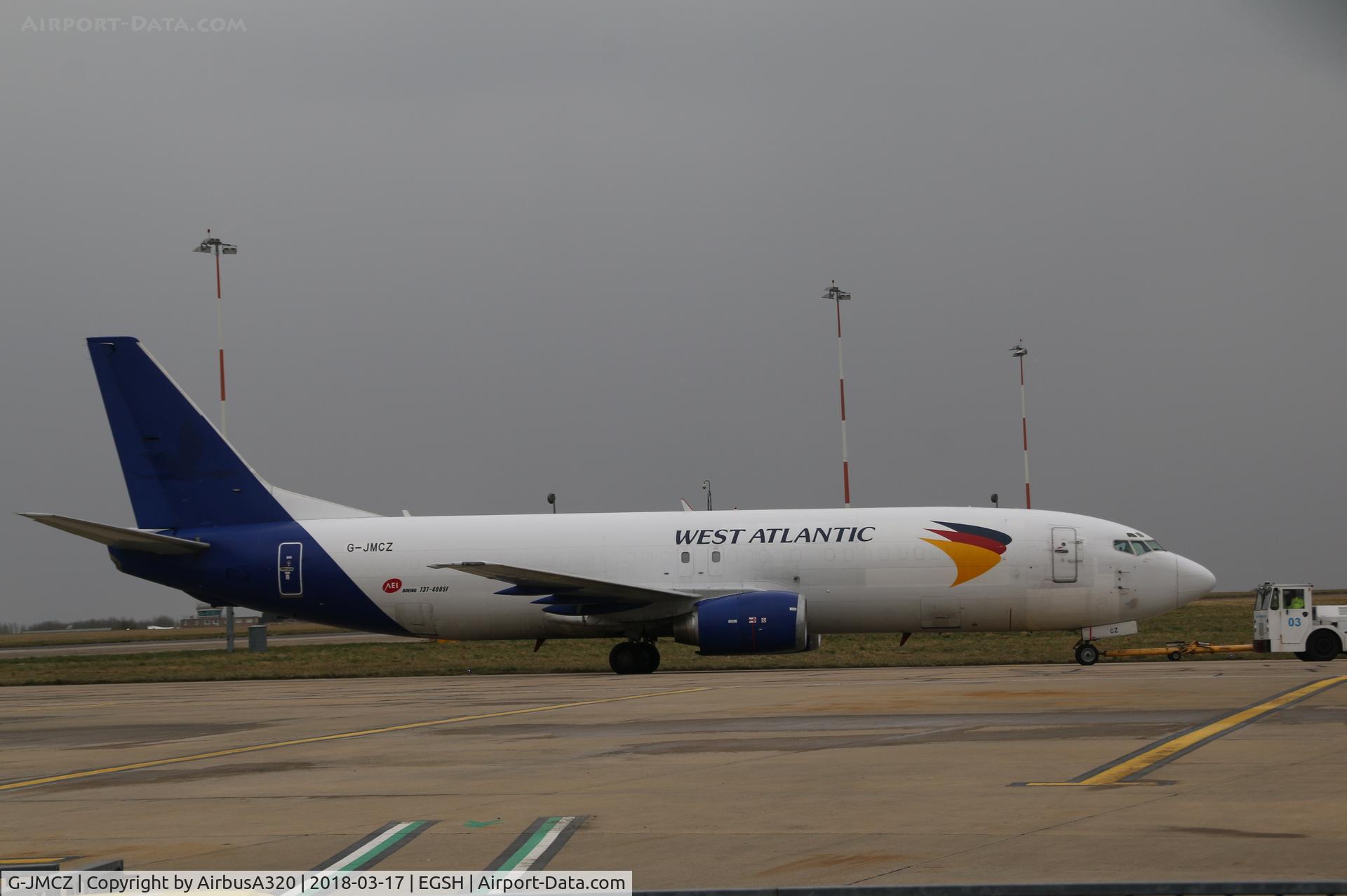 G-JMCZ, 1989 Boeing 737-4K5 C/N 24126, Being towed to the hangars
