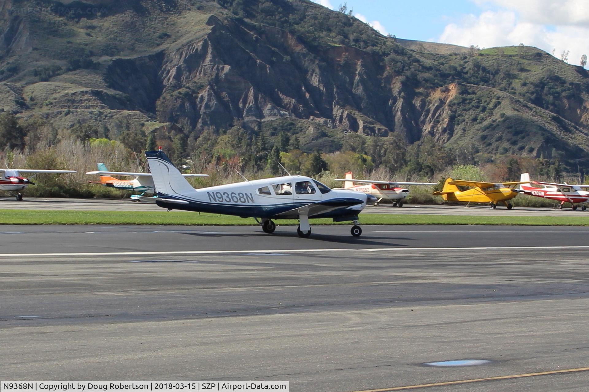 N9368N, 1969 Piper PA-28R-200 Arrow C/N 28R-35076, 1969 Piper PA-28R-200 ARROW, Lycoming IO-360 200 Hp, taxi off the active after landing Rwy 22
