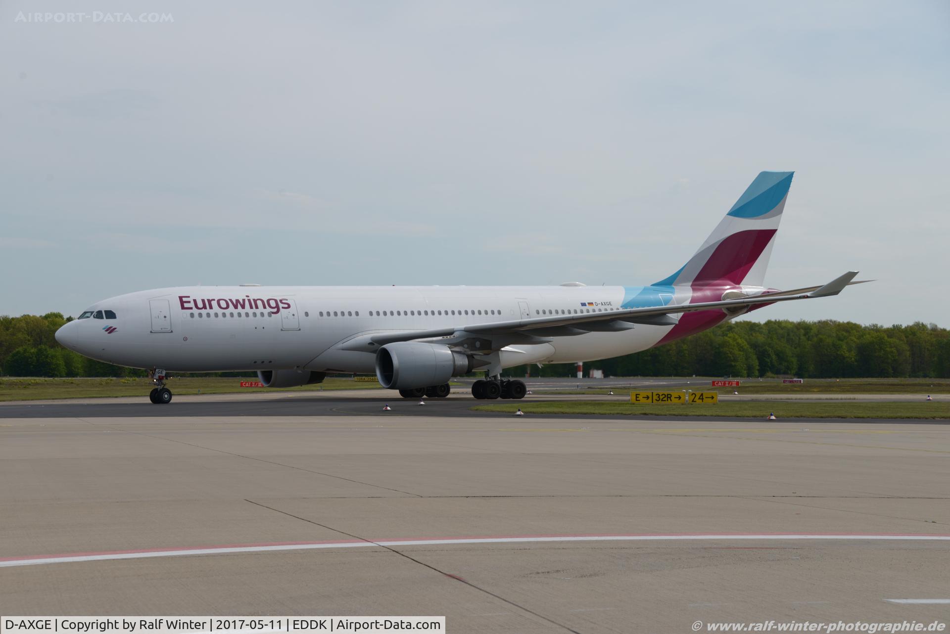 D-AXGE, 2004 Airbus A330-202 C/N 612, Airbus A330-202 - EW EWG Eurowings - 612 - D-AXGE - 11.05.2017 - CGN