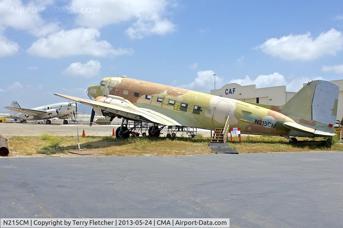 N215CM, 1944 Douglas C-47B Skytrain C/N 26792, C-46 and C-47 outside CAF ramp at Camarillo Airport CA