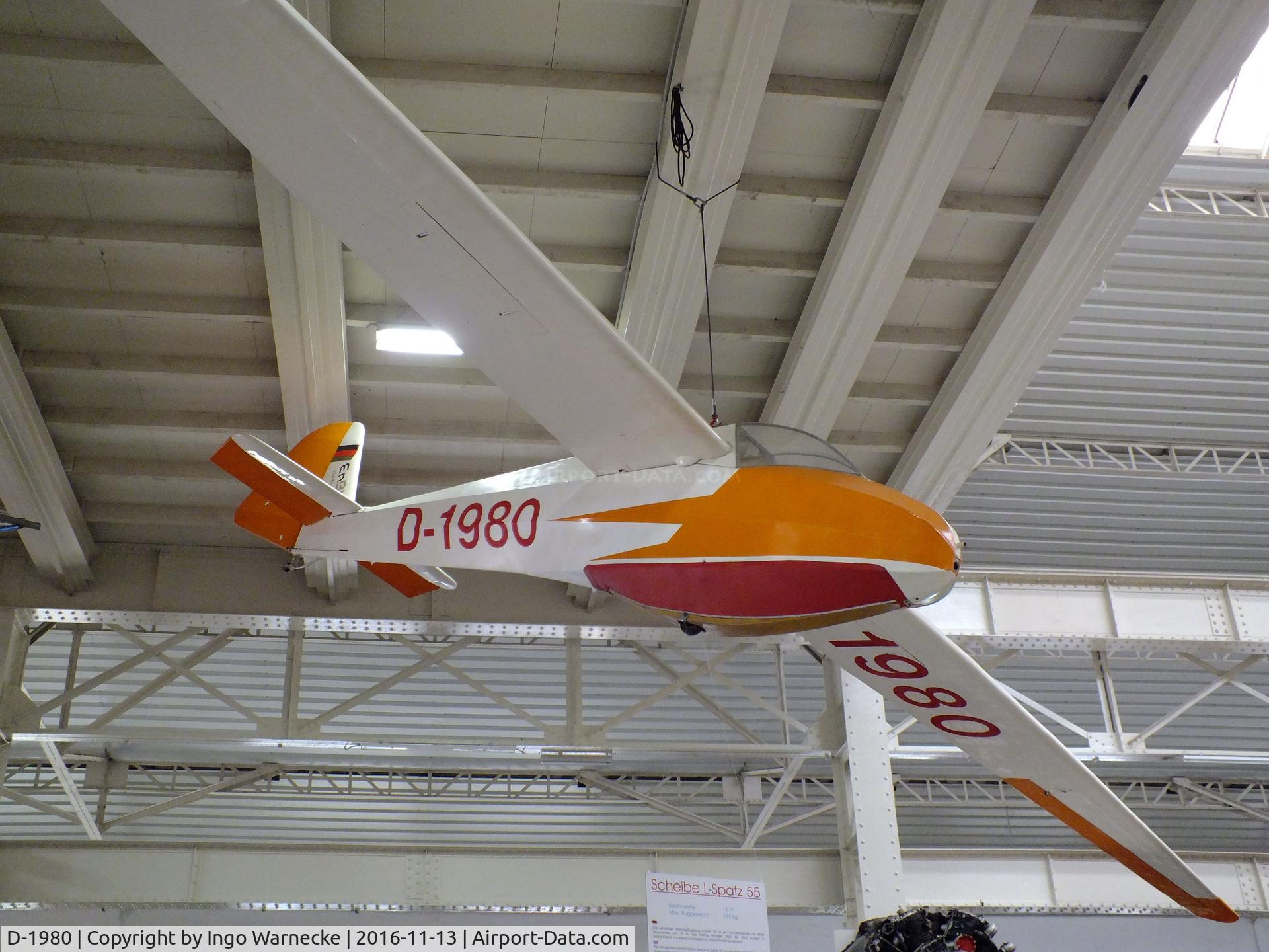 D-1980, Scheibe L-Spatz 55 C/N 535, Scheibe L-Spatz 55 at the Technik-Museum, Speyer