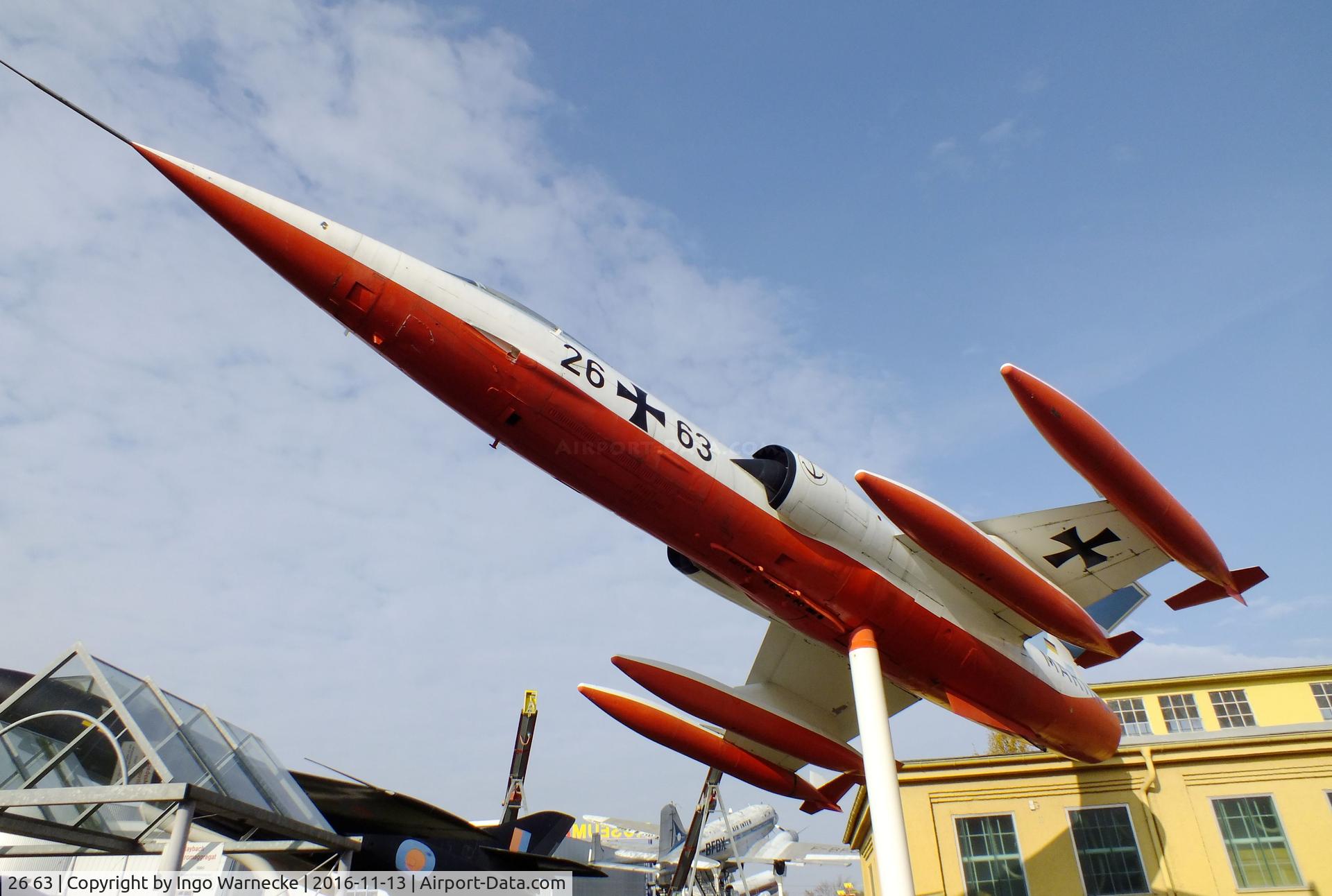 26 63, 1963 Lockheed F-104G Starfighter C/N 683-7409, Lockheed F-104G Starfighter at the Technik-Museum, Speyer