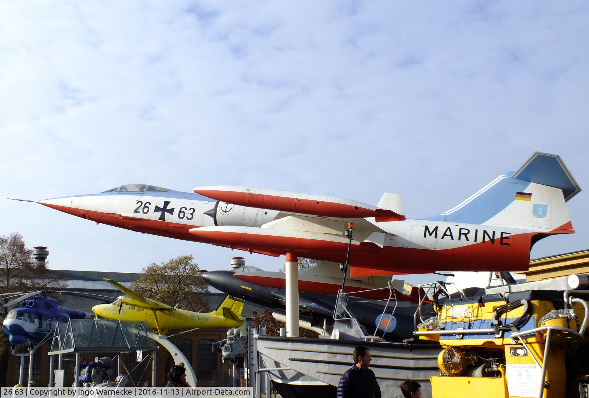26 63, 1963 Lockheed F-104G Starfighter C/N 683-7409, Lockheed F-104G Starfighter at the Technik-Museum, Speyer