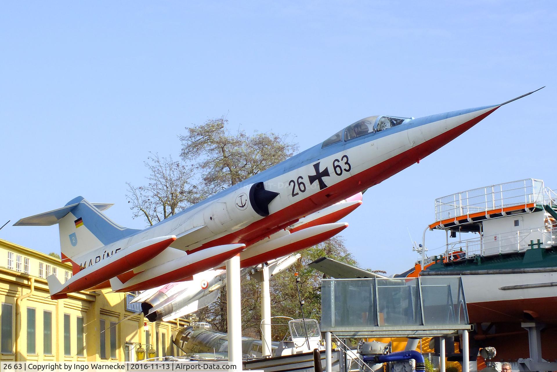 26 63, 1963 Lockheed F-104G Starfighter C/N 683-7409, Lockheed F-104G Starfighter at the Technik-Museum, Speyer
