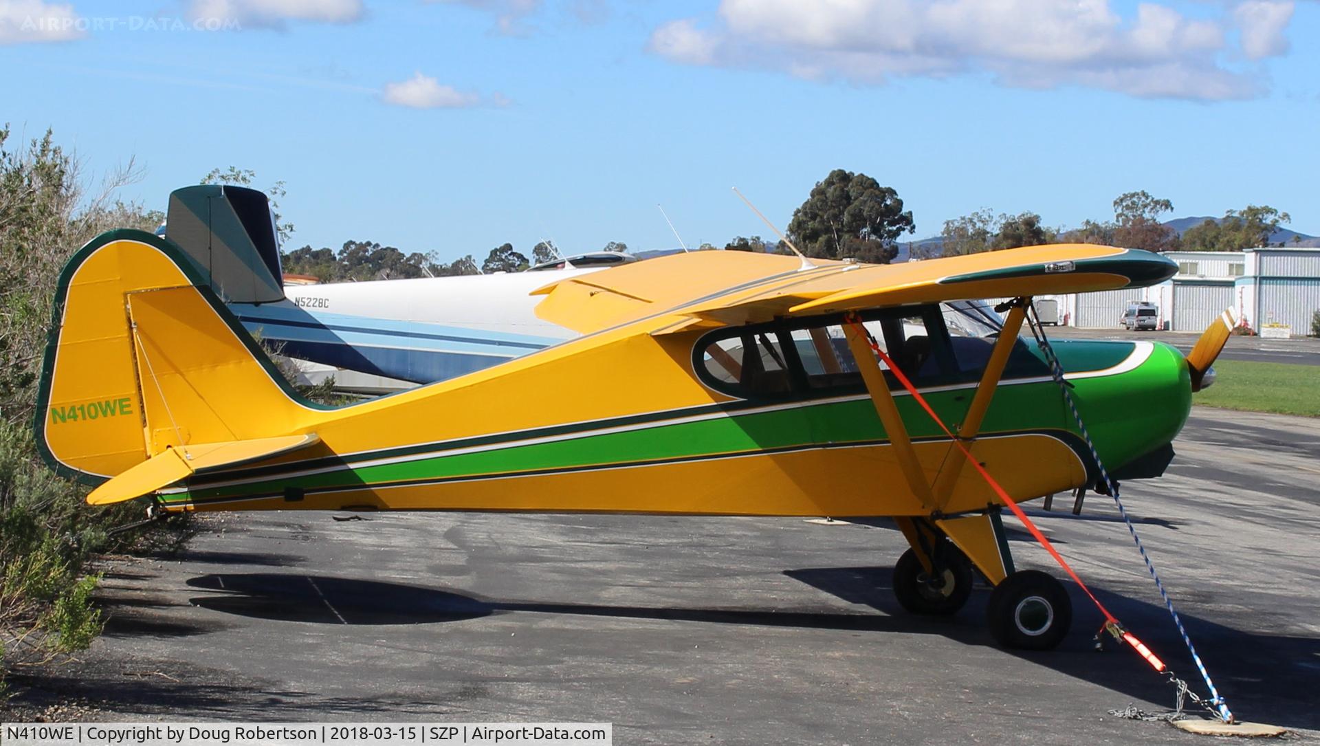 N410WE, 2015 Wag Aero Wag-A-Bond C/N 1839, 2015 Coley/Russell WAG-A-BOND, Continental O-200 100 Hp