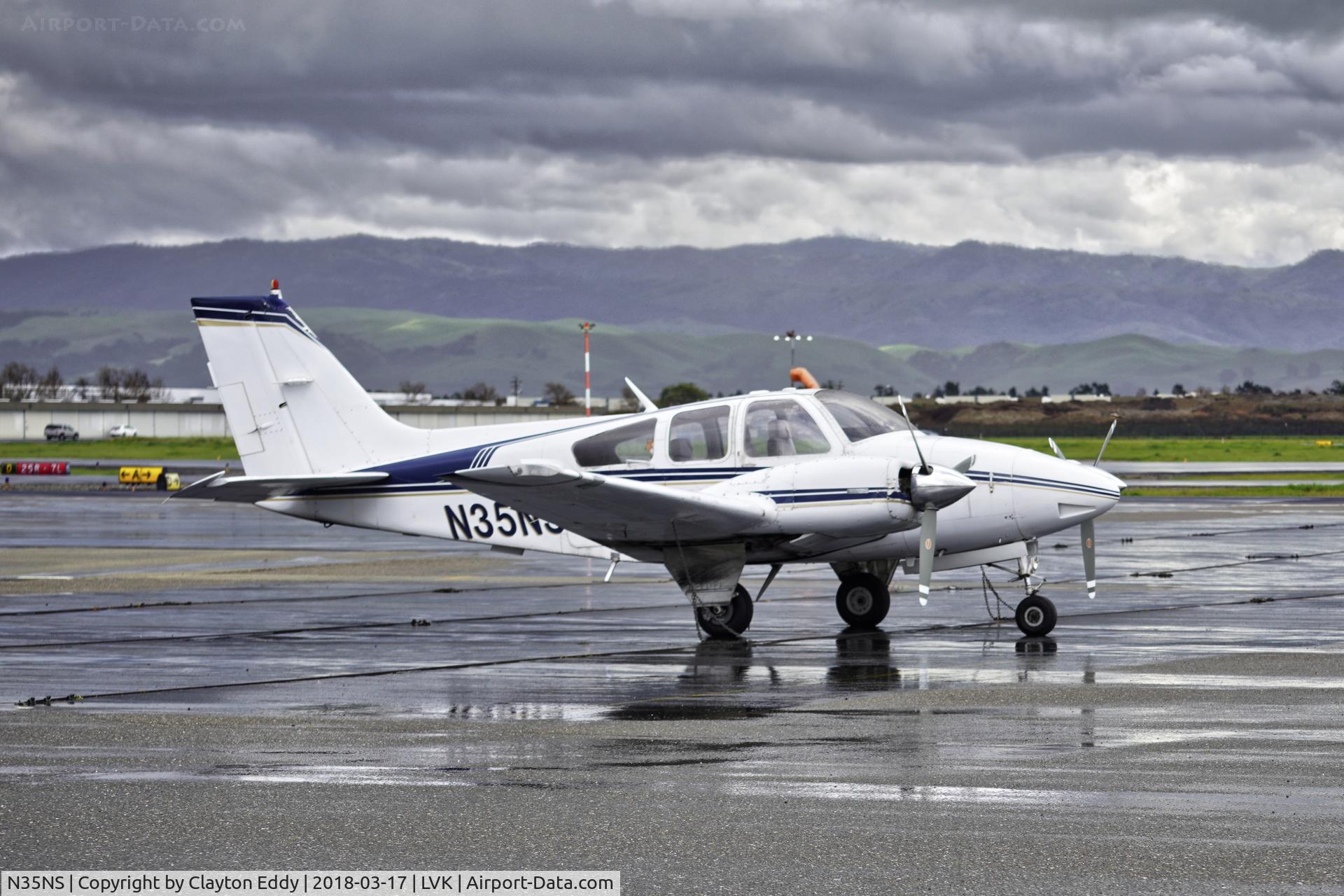 N35NS, 1975 Beech B-55 C/N TC-1827, Livermore Airport California 2018.