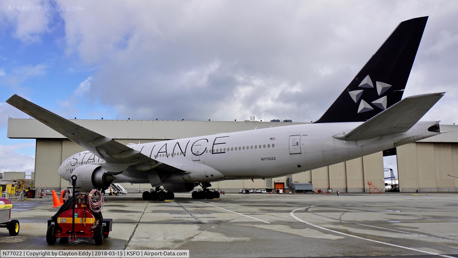 N77022, 2010 Boeing 777-224 C/N 39777, SFO 2018.