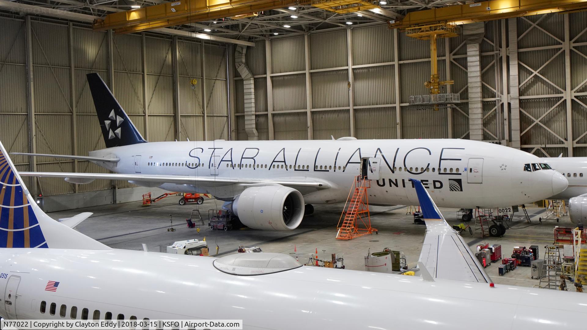N77022, 2010 Boeing 777-224 C/N 39777, SFO 2018.