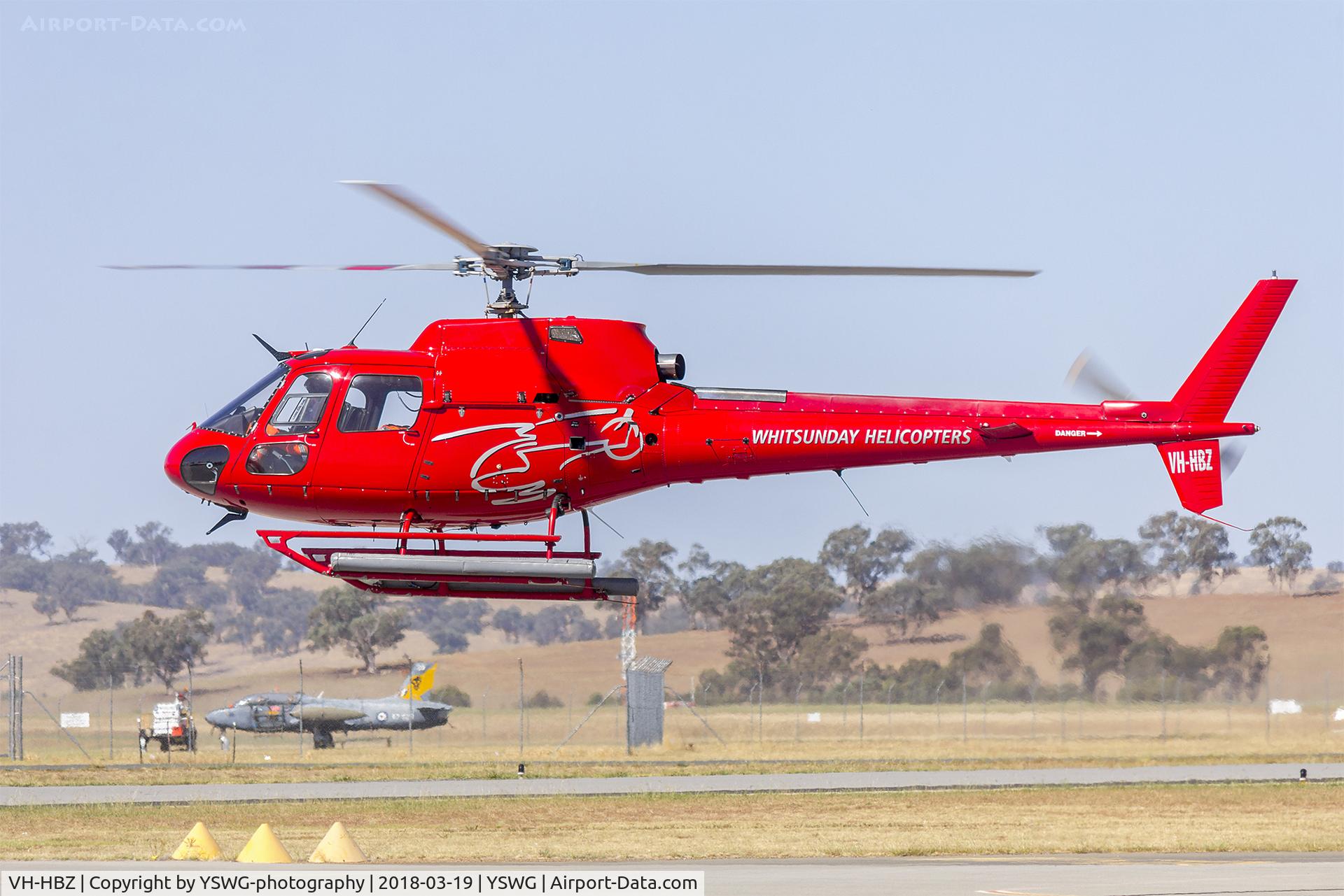 VH-HBZ, 1987 Aerospatiale AS-350BA Ecureuil C/N 2039, Whitsunday Helicopters (VH-HBZ) Aerospatiale AS350B2 Ecureuil at Wagga Wagga Airport