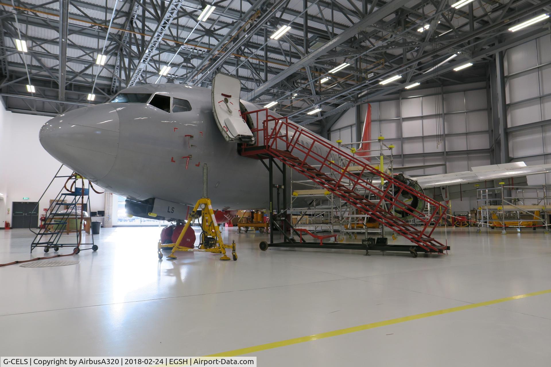 G-CELS, 1986 Boeing 737-377 C/N 23660, Seen inside the Academy at Norwich