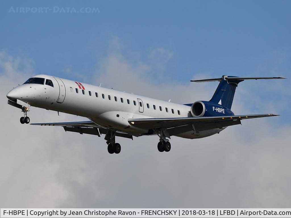 F-HBPE, 1998 Embraer ERJ-145LR (EMB-145LR) C/N 145106, PAN Europeene Air Service