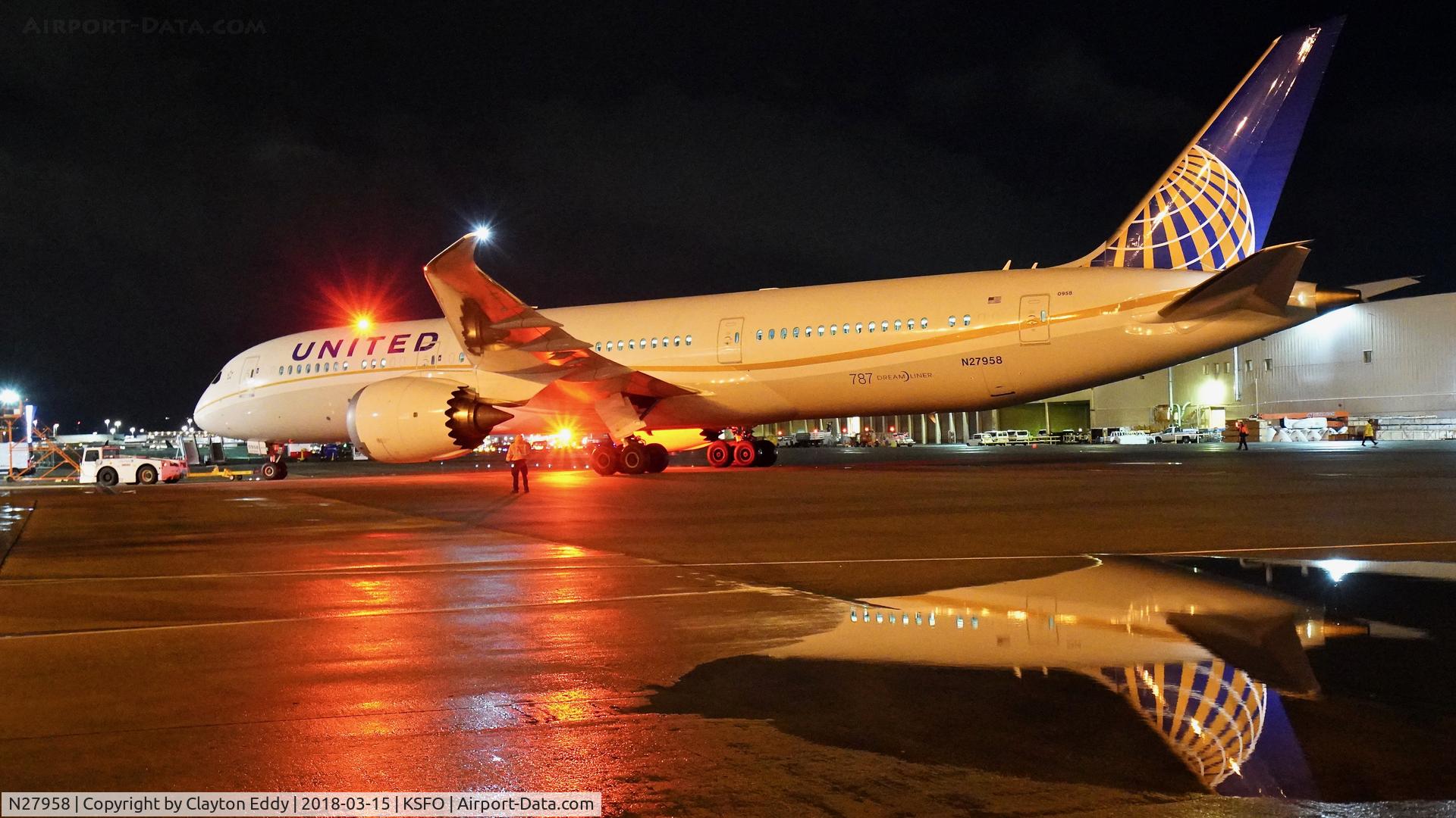 N27958, 2015 Boeing 787-9 Dreamliner C/N 36406, SFO 2018.