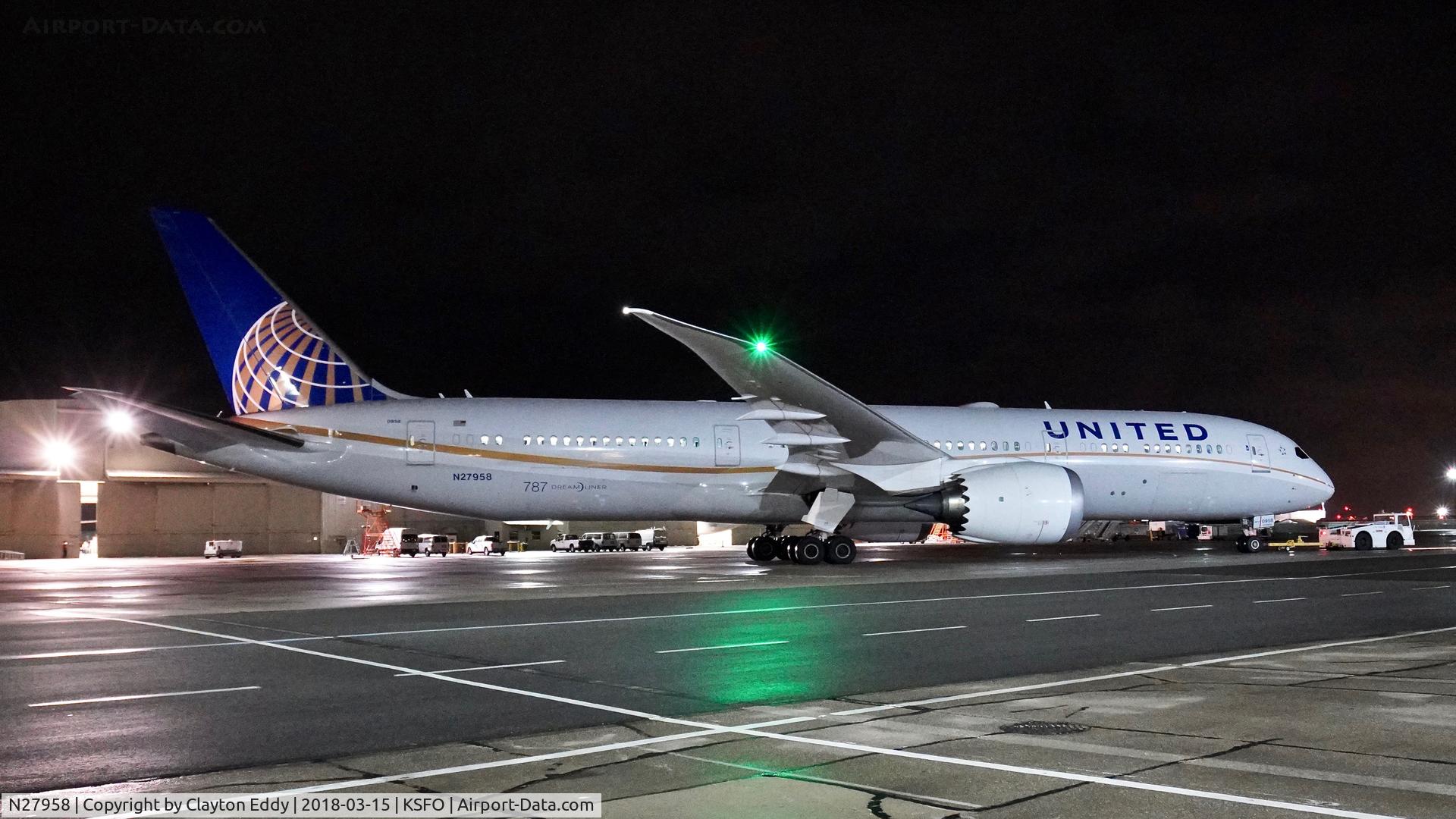 N27958, 2015 Boeing 787-9 Dreamliner C/N 36406, SFO 2018.
