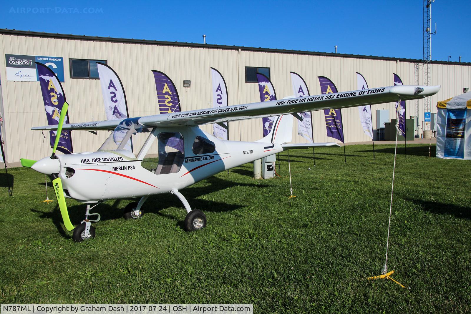 N787ML, 2017 DWIGHT W MATTMULLER Merlin PSA C/N HV-27, Merlin PSA N787ML (not registered until 10/1/2018) at EAA AirVenture 2017, Oshkosh, Wisconsin