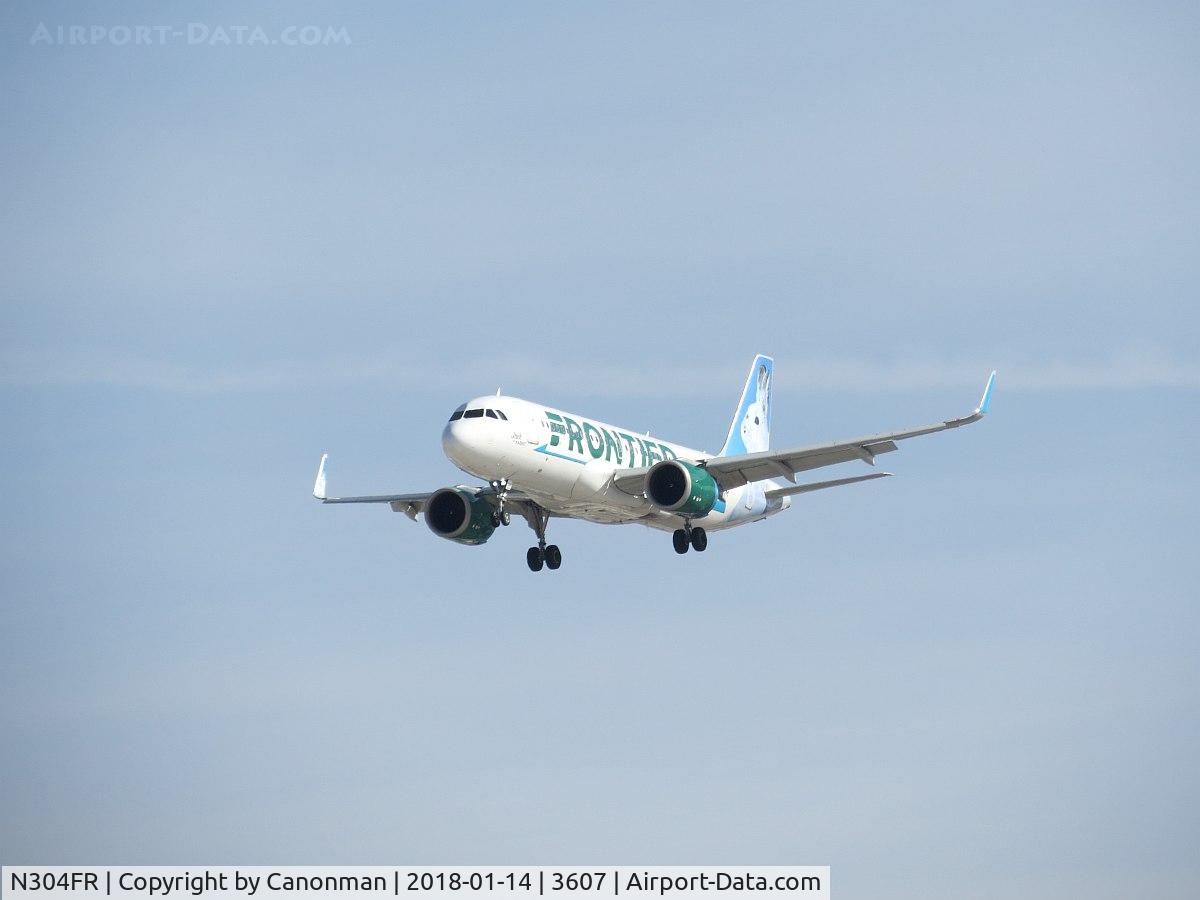 N304FR, 2016 Airbus A320-251N C/N 7367, Landing