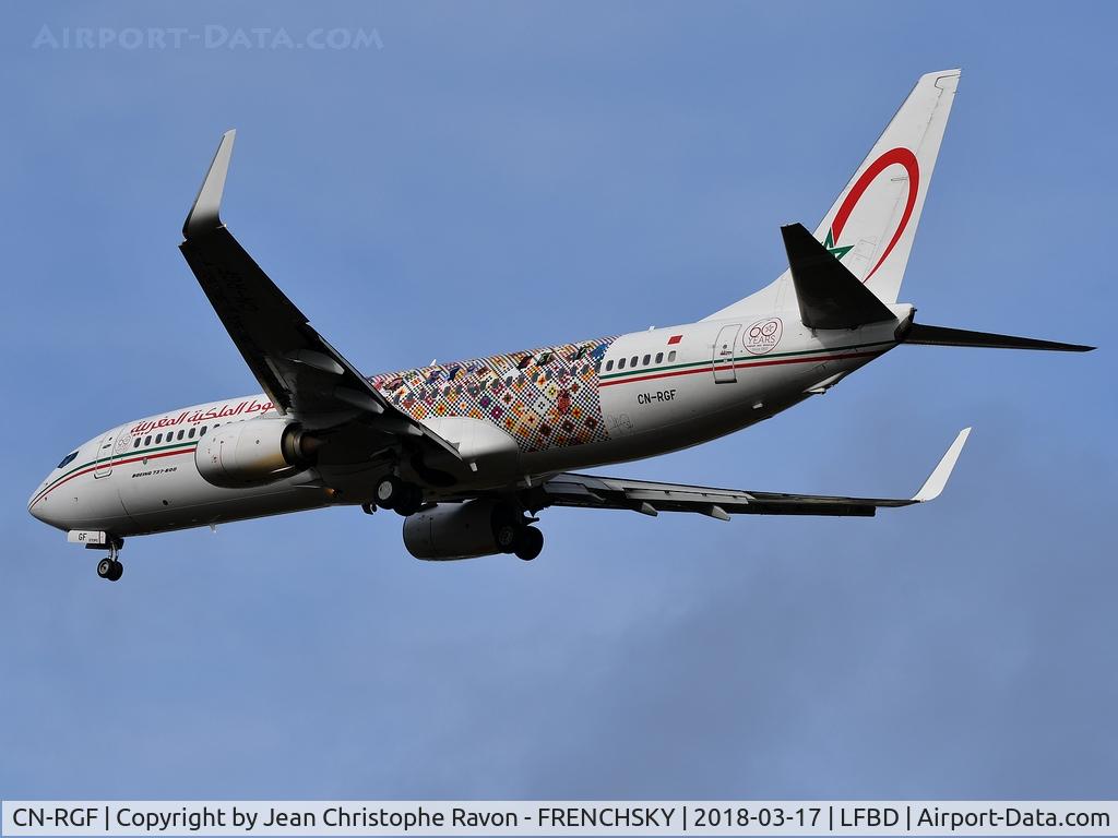 CN-RGF, 2011 Boeing 737-86N C/N 36826, Royal Air Maroc (Wings of African Art Livery) RAM792