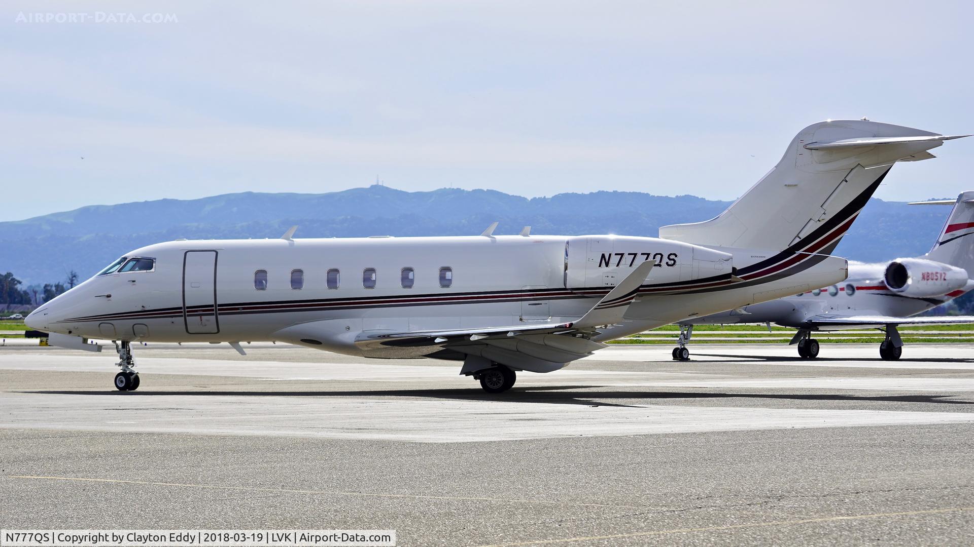 N777QS, 2015 Bombardier Challenger 350 (BD-100-1A10) C/N 20562, Livermore Airport California 2018.