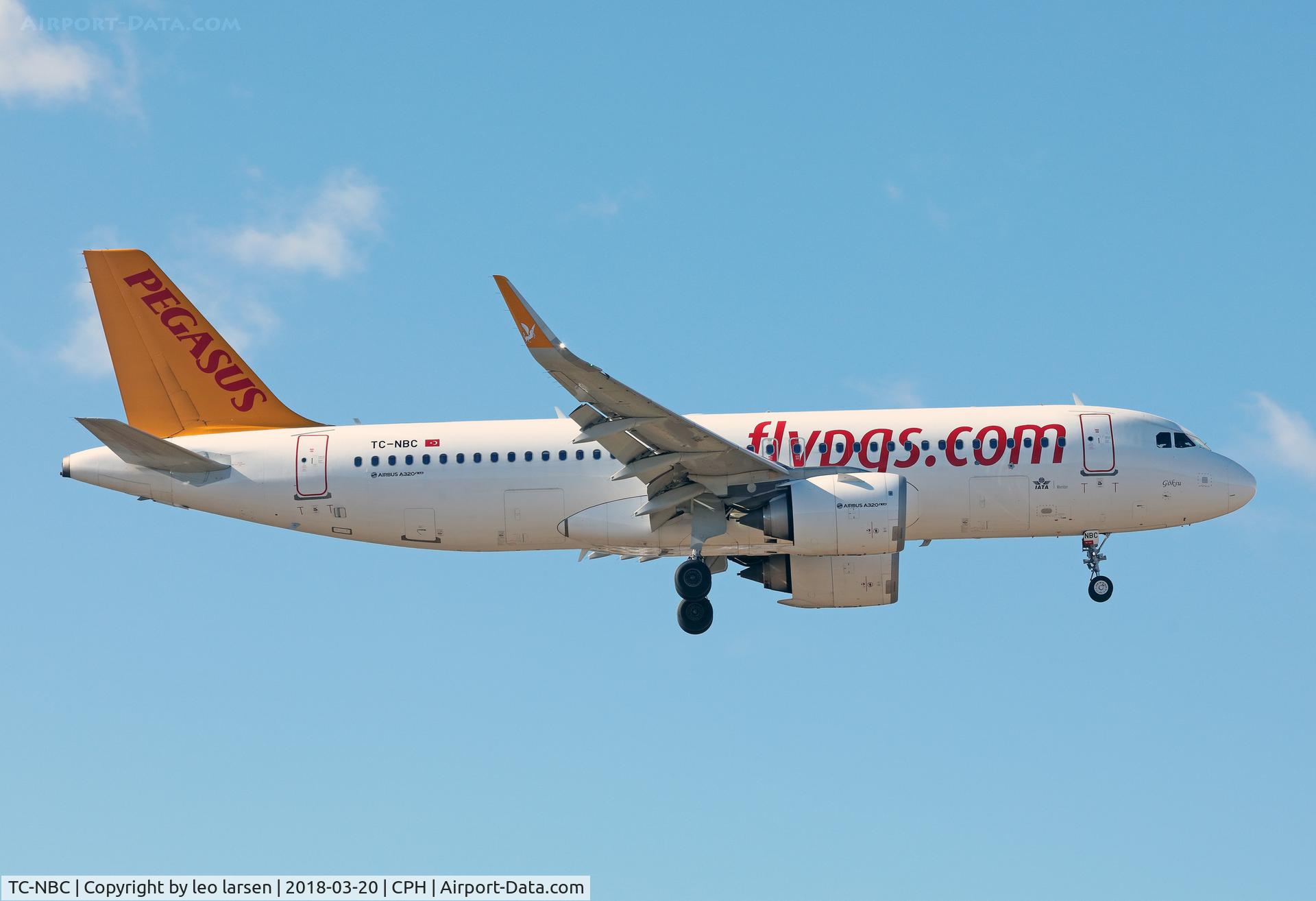 TC-NBC, 2016 Airbus A320-251N C/N 7185, Copenhagen 20.3.2018 app to R-04L