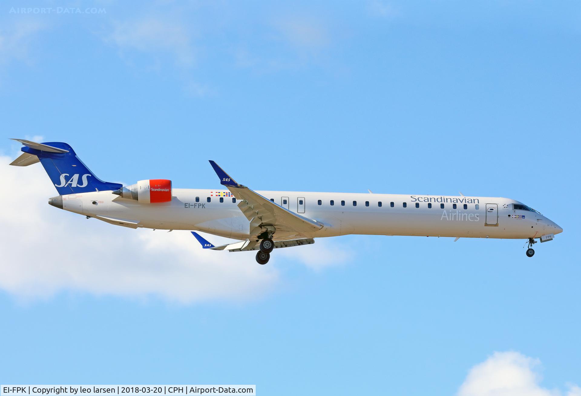 EI-FPK, 2016 Bombardier CRJ-900LR (CL-600-2D24) C/N 15428, Copenhagen 20.3.2018 app to R-04L