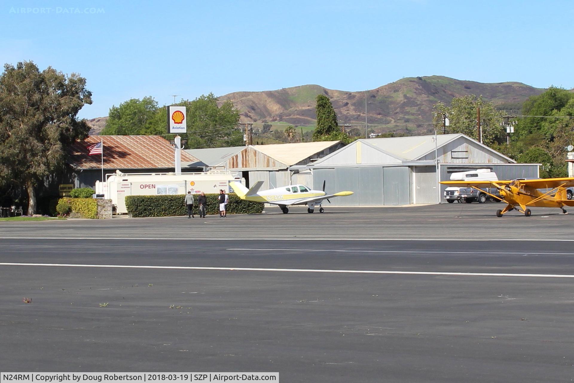 N24RM, 1959 Beech K35 Bonanza C/N D-5805, 1959 Beech K35 BONANZA, Continental IO-470-C 250 Hp, at Fuel Dock