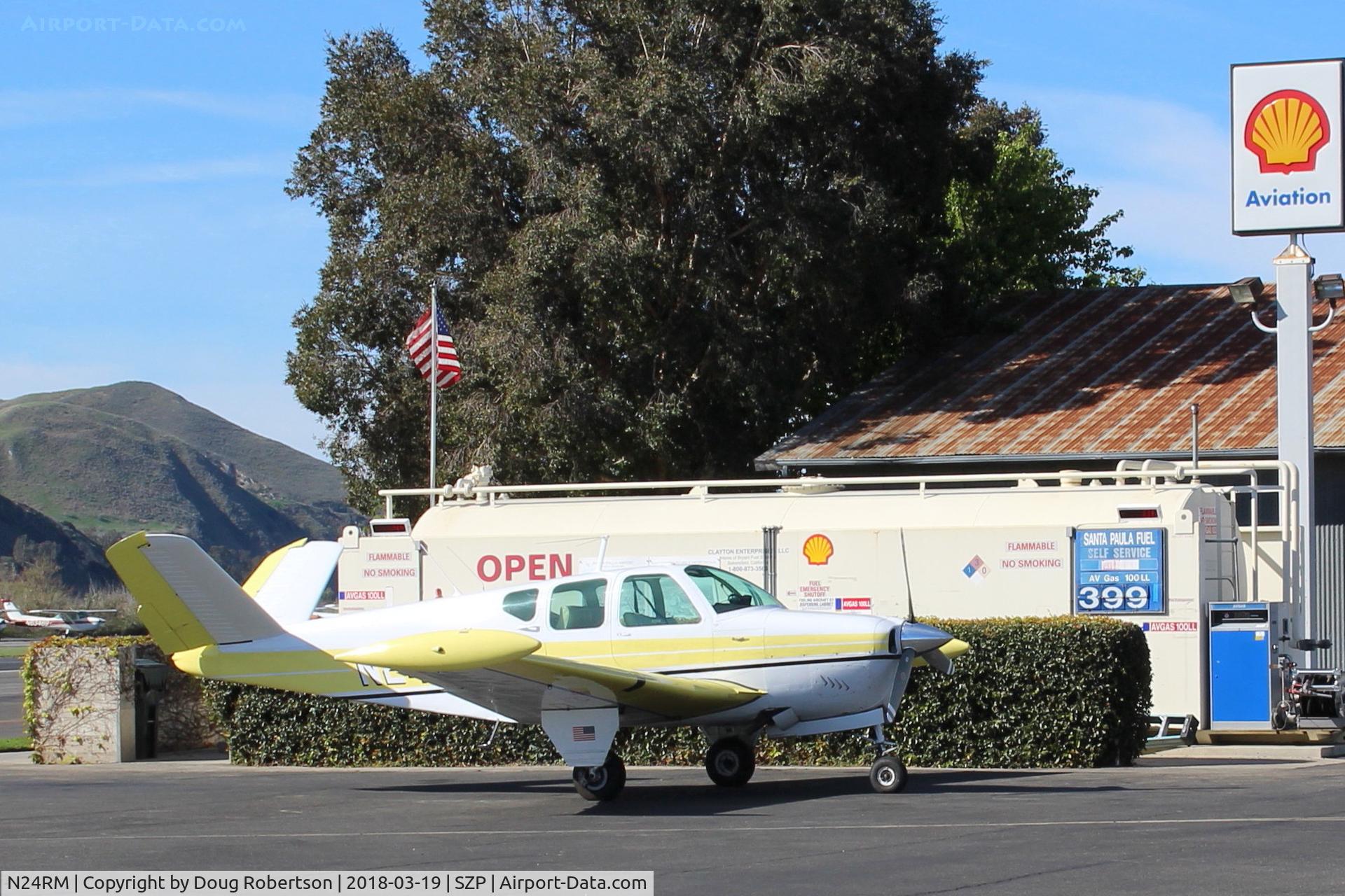 N24RM, 1959 Beech K35 Bonanza C/N D-5805, 1959 Beech K35 BONANZA, Continental IO-470-C 250 Hp, at Fuel Dock