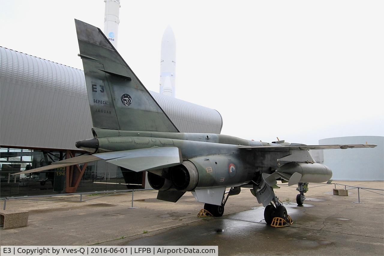 E3, Sepecat Jaguar E C/N E3, Sepecat Jaguar E, Air & Space Museum Paris-Le Bourget Airport (LFPB-LBG)