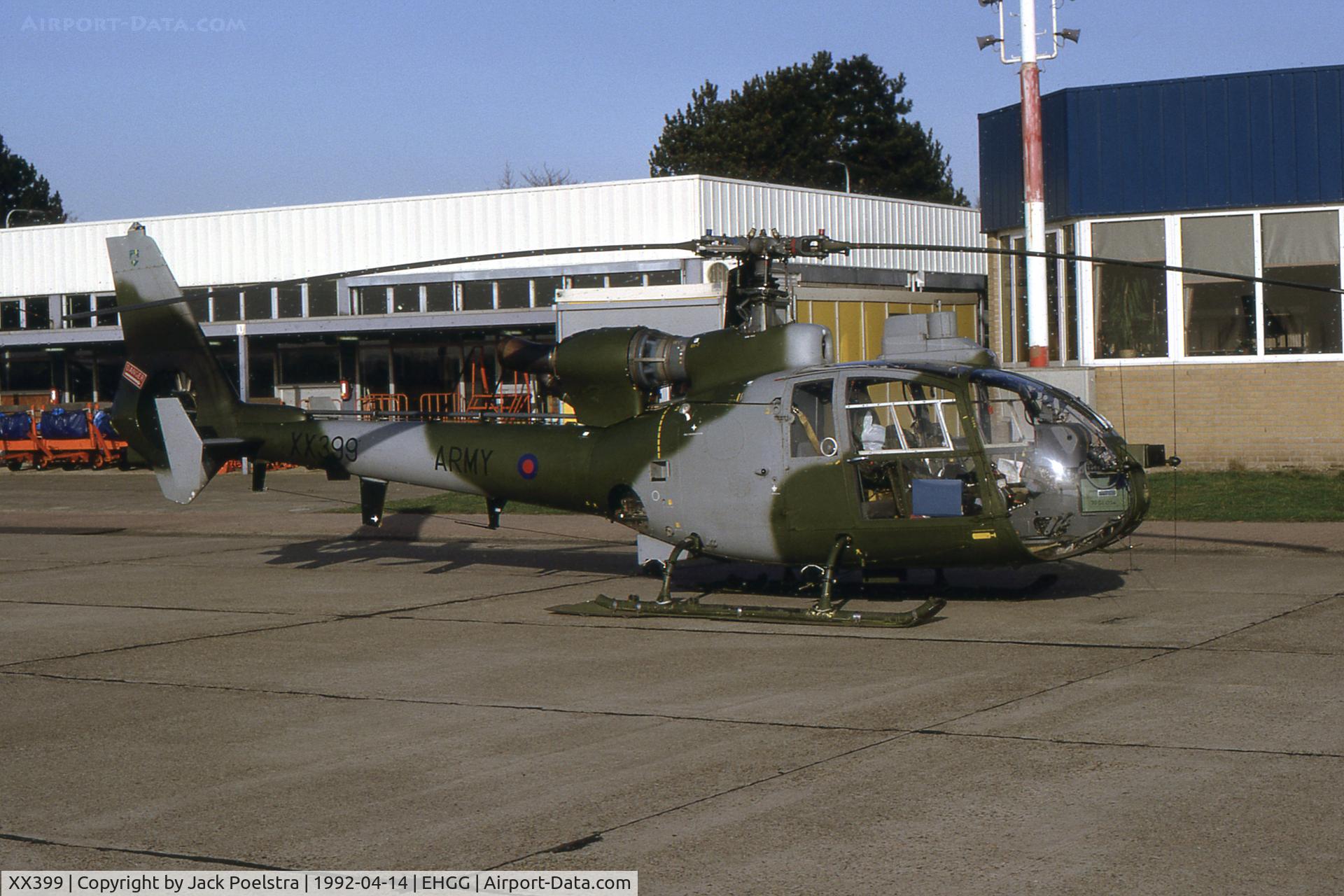 XX399, 1975 Westland SA-341B Gazelle AH1 C/N 1321, Fuelstop at Groningen airport