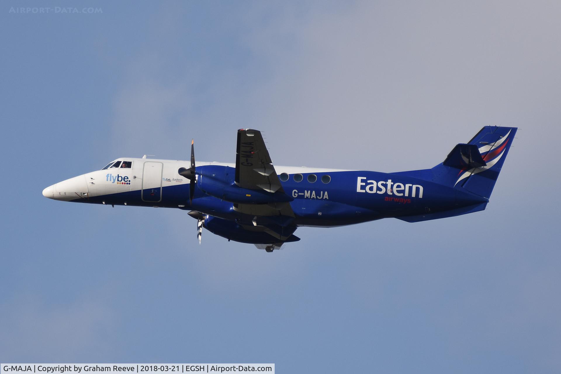 G-MAJA, 1994 British Aerospace Jetstream 41 C/N 41032, With Flybe logo on the nose.