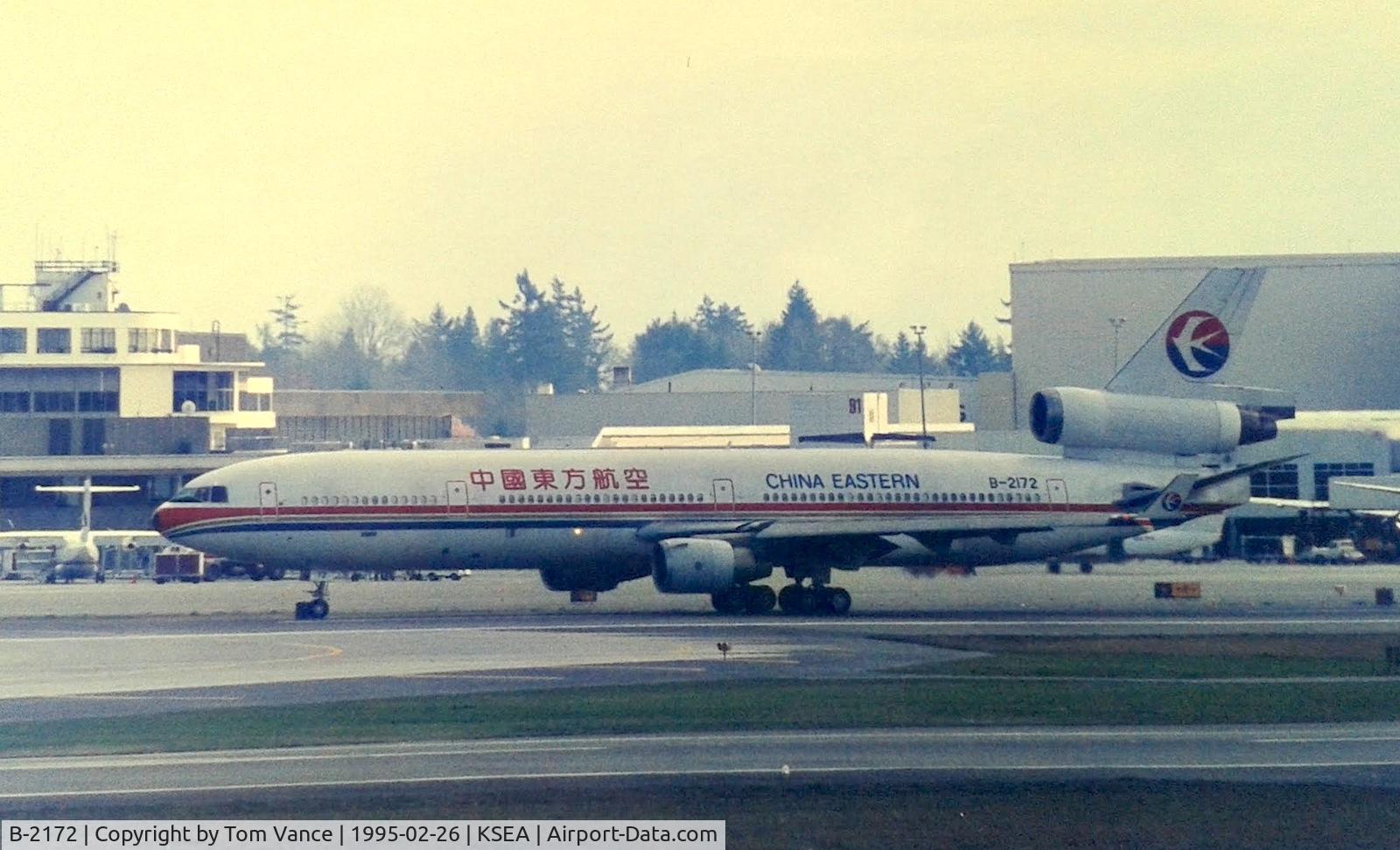 B-2172, 1992 McDonnell Douglas MD-11 C/N 48496, At KSEA - Seattle on taxi to 16LR runways for departure