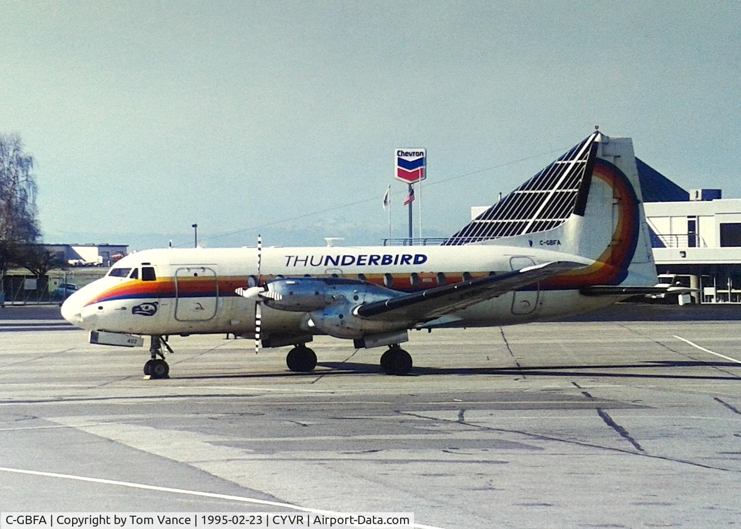 C-GBFA, 1980 British Aerospace HS.748 Series 2B C/N 1781, HS-748 at Vancouver, BC Canada  - south airport complex