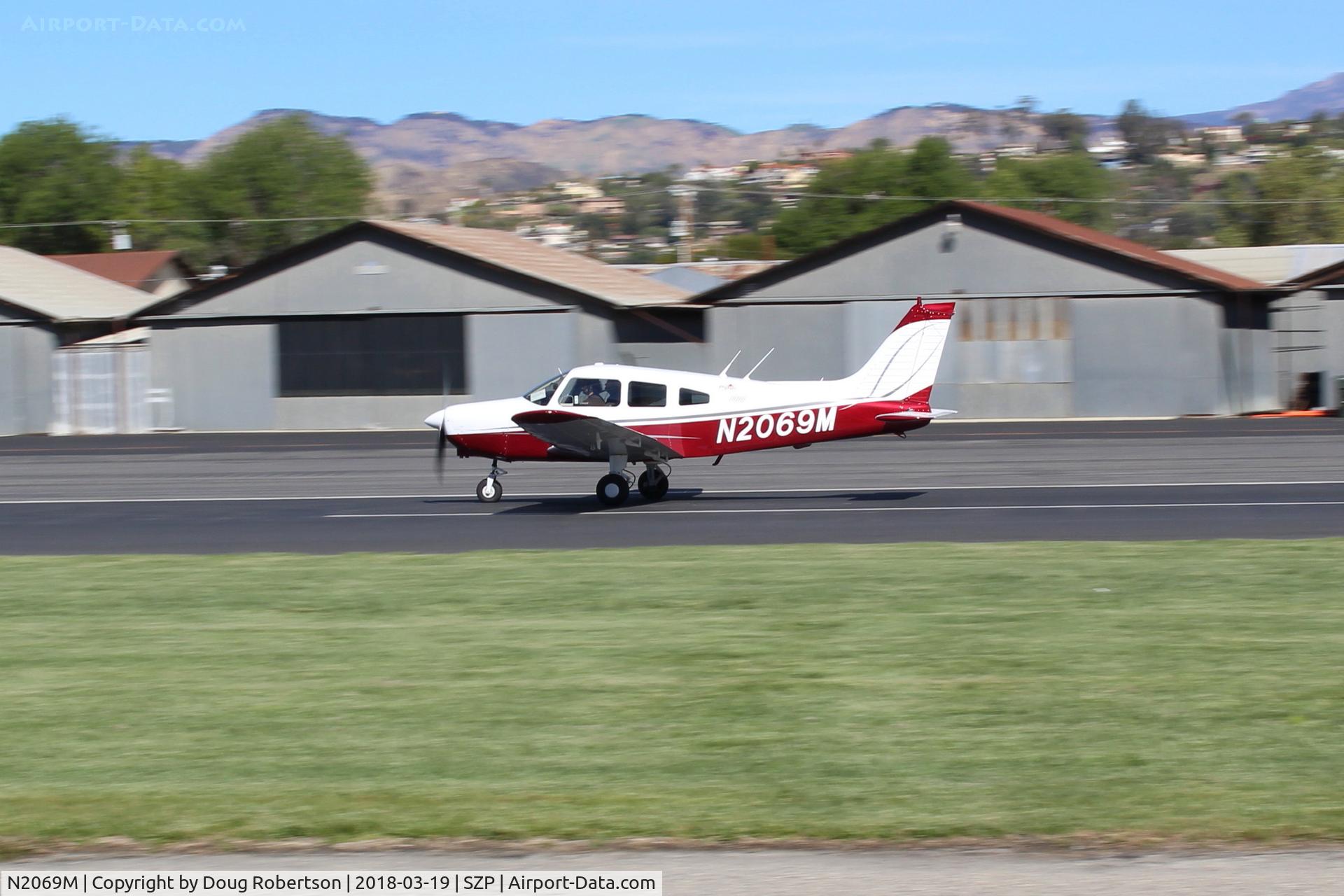 N2069M, Piper PA-28-161 Warrior II C/N 28-7816247, 1978 Piper PA-28-161 WARRIOR II, Lycoming O-320-D3G 160 Hp, landing roll Rwy 22 with strong tailwind