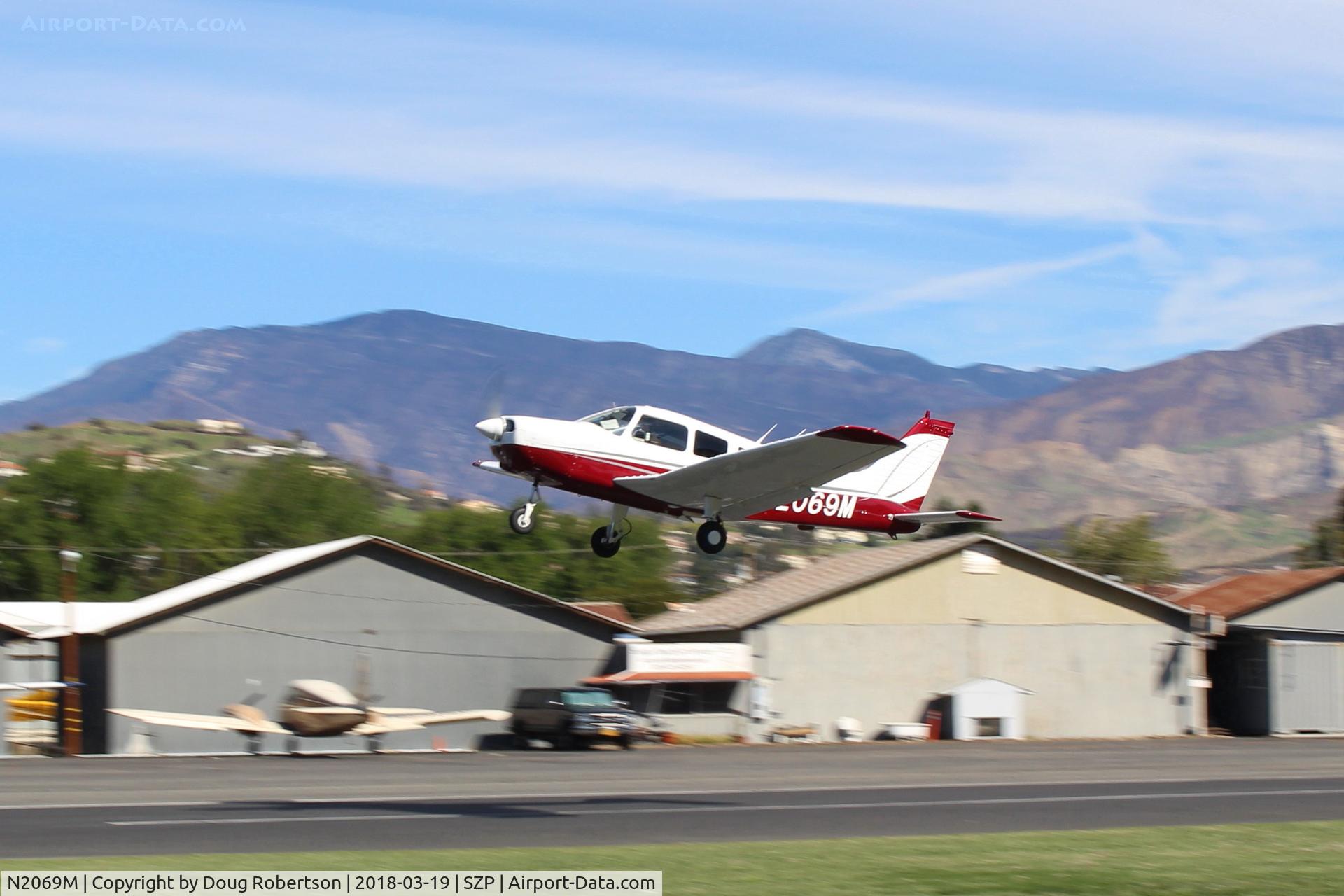 N2069M, Piper PA-28-161 Warrior II C/N 28-7816247, 1978 Piper PA-28-161 Warrior II, Lycoming O-320-D3G 160 Hp, takeoff climb Rwy 22 downwind