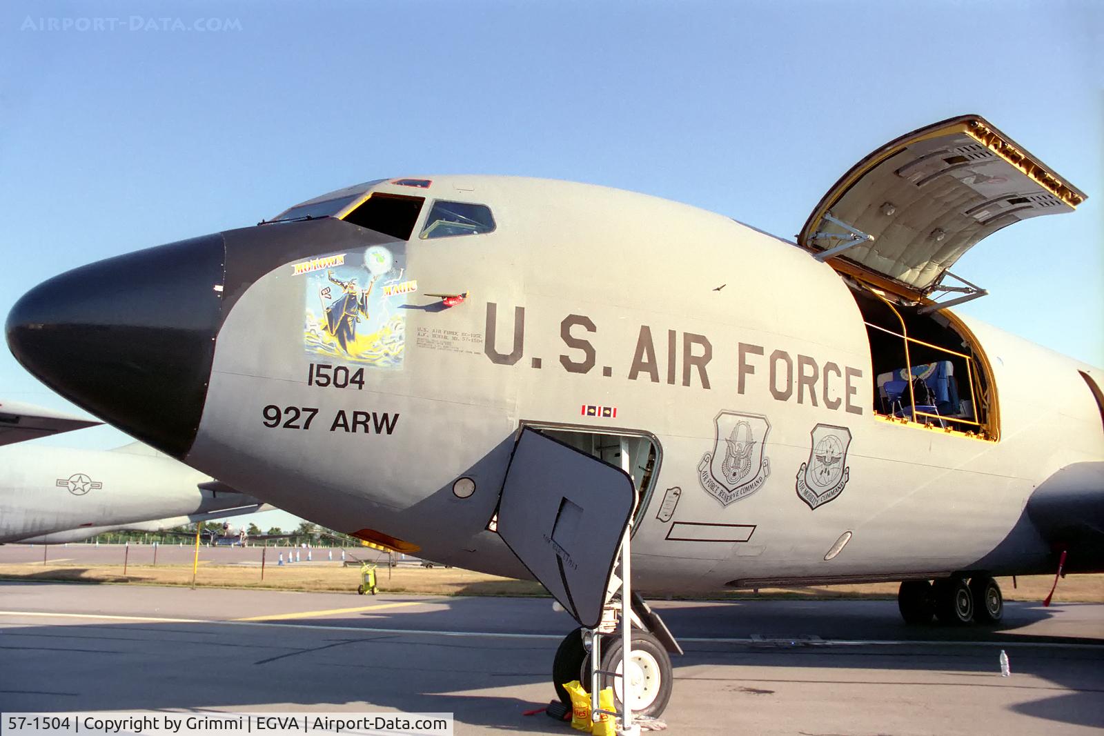57-1504, 1957 Boeing KC-135E-BN Stratotanker C/N 17575, 'Motown Magic', one of many big ones on RIAT'99 - 63ARS/AFRes.