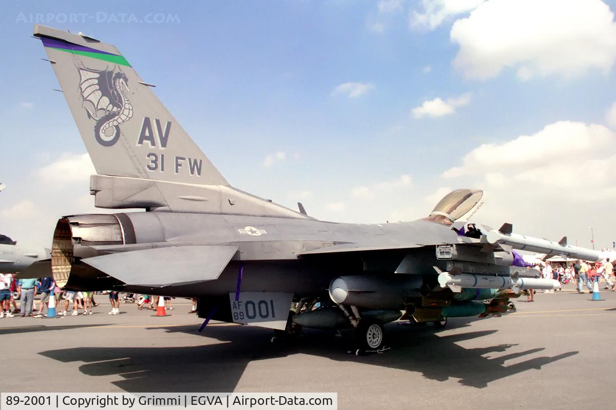 89-2001, 1989 General Dynamics F-16C Fighting Falcon C/N 1C-154, One of the many special tails on RIAT'99