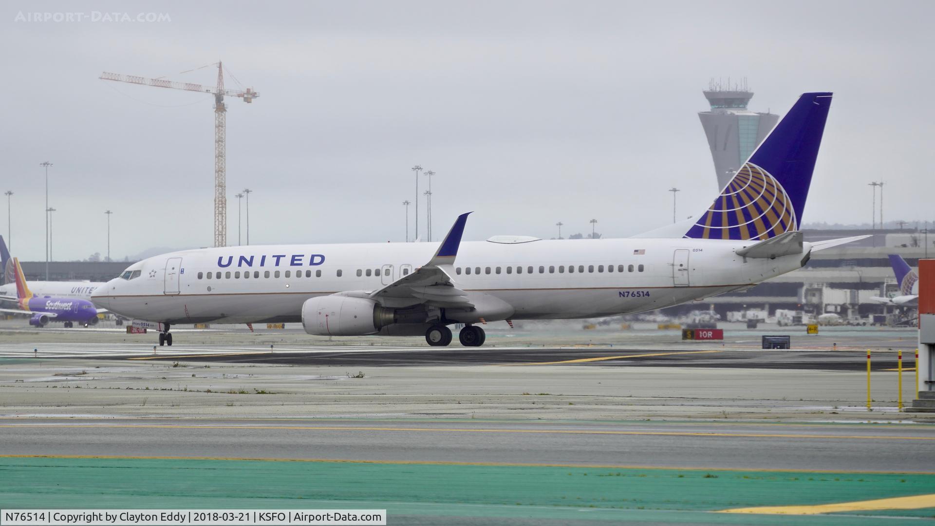 N76514, 2008 Boeing 737-824 C/N 31626, SFO 2018.
