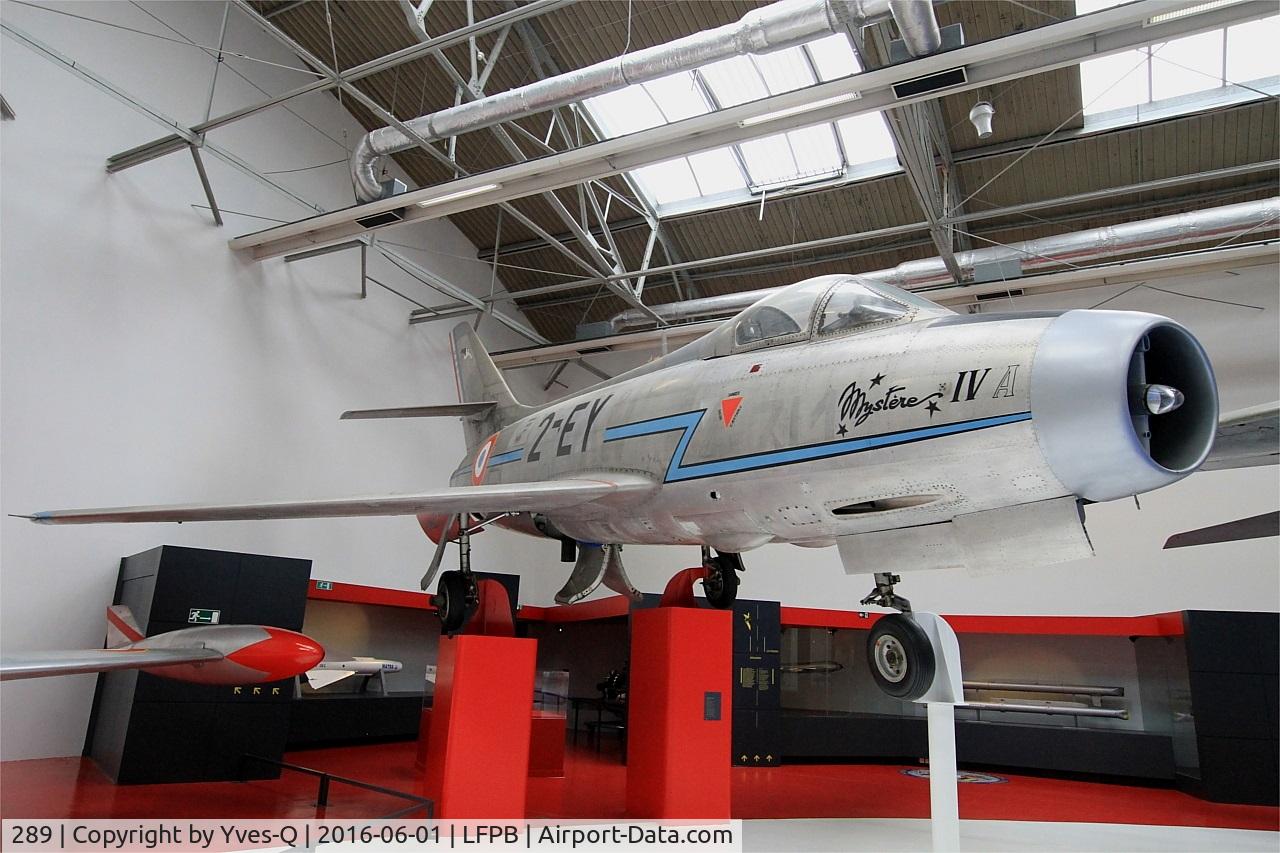 289, Dassault MD-454 Mystere IVA C/N 105, Dassault MD-454 Mystere IVA, Air & Space Museum Paris-Le Bourget Airport (LFPB-LBG)