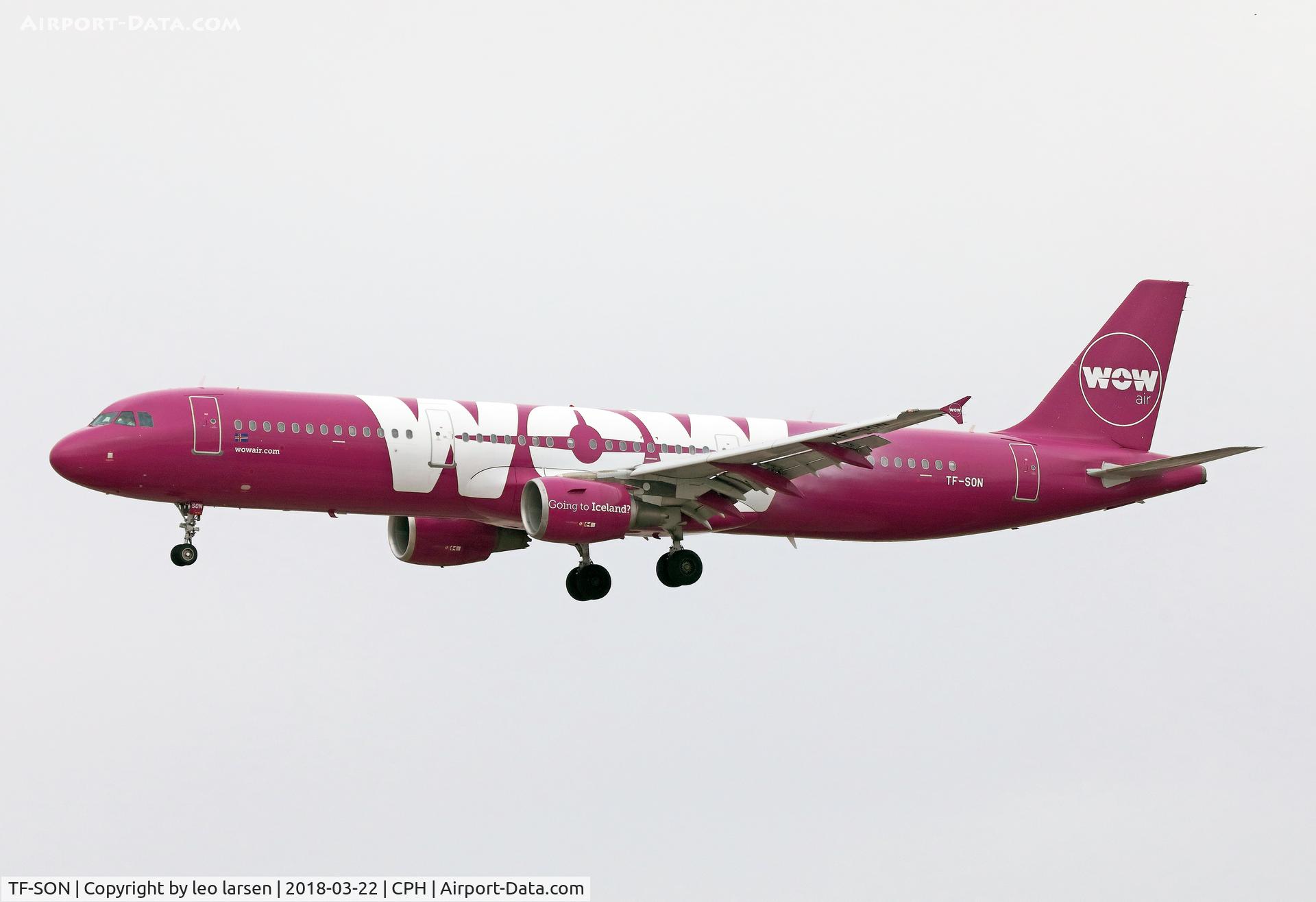 TF-SON, 2013 Airbus A321-211 C/N 5733, Copenhagen 22.3.2018 final to R-22L