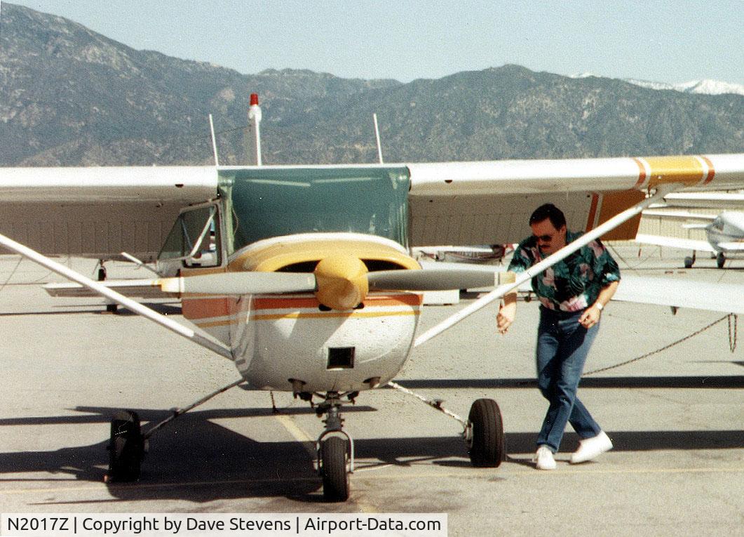 N2017Z, 1963 Cessna 150C C/N 15059817, Preflight at El Monte, circa 1980s