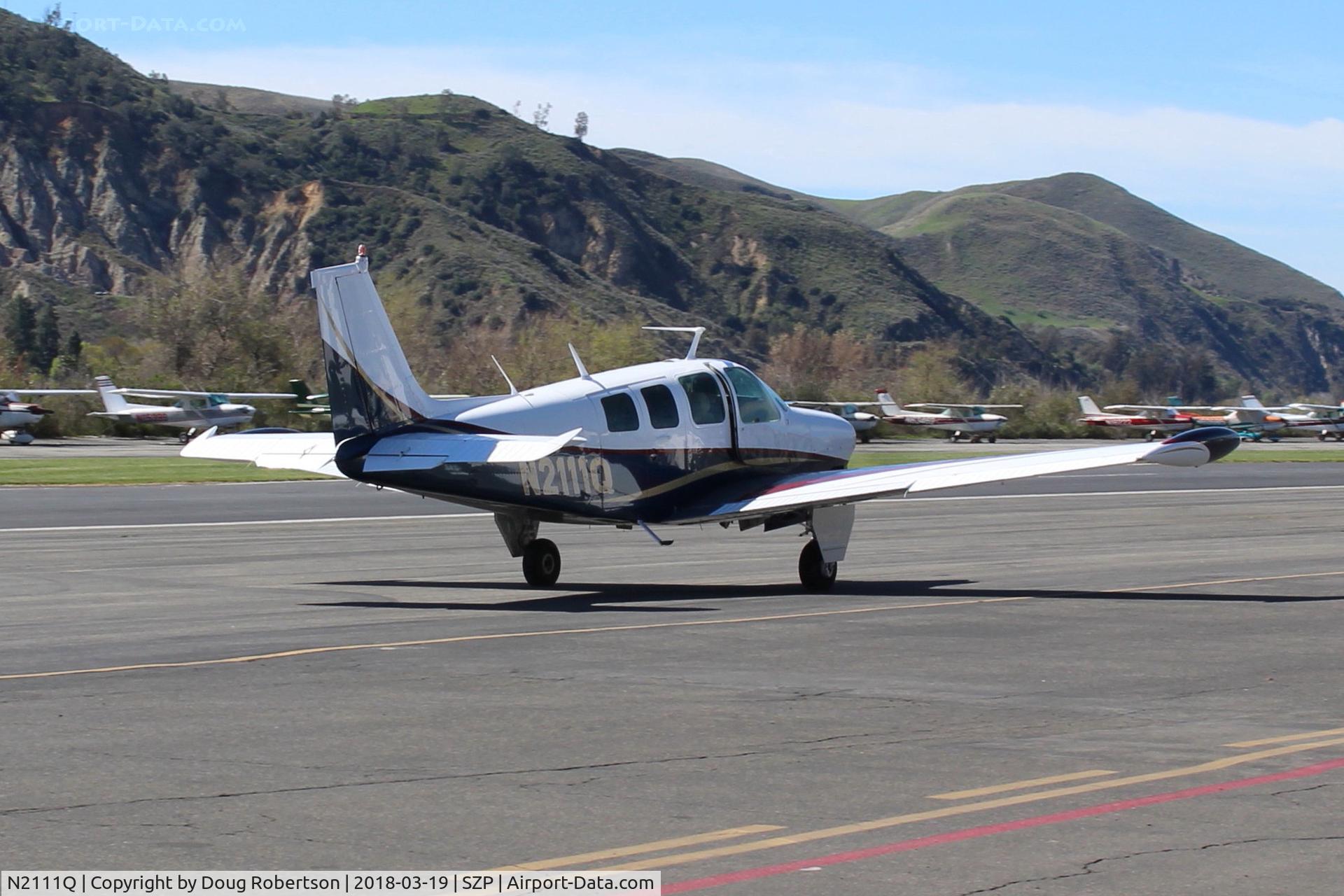 N2111Q, 1969 Beech 36 Bonanza C/N E-135, 1969 Beech 36 BONANZA, Continental IO-550 300 Hp upgrade. Taxi to Rwy 04