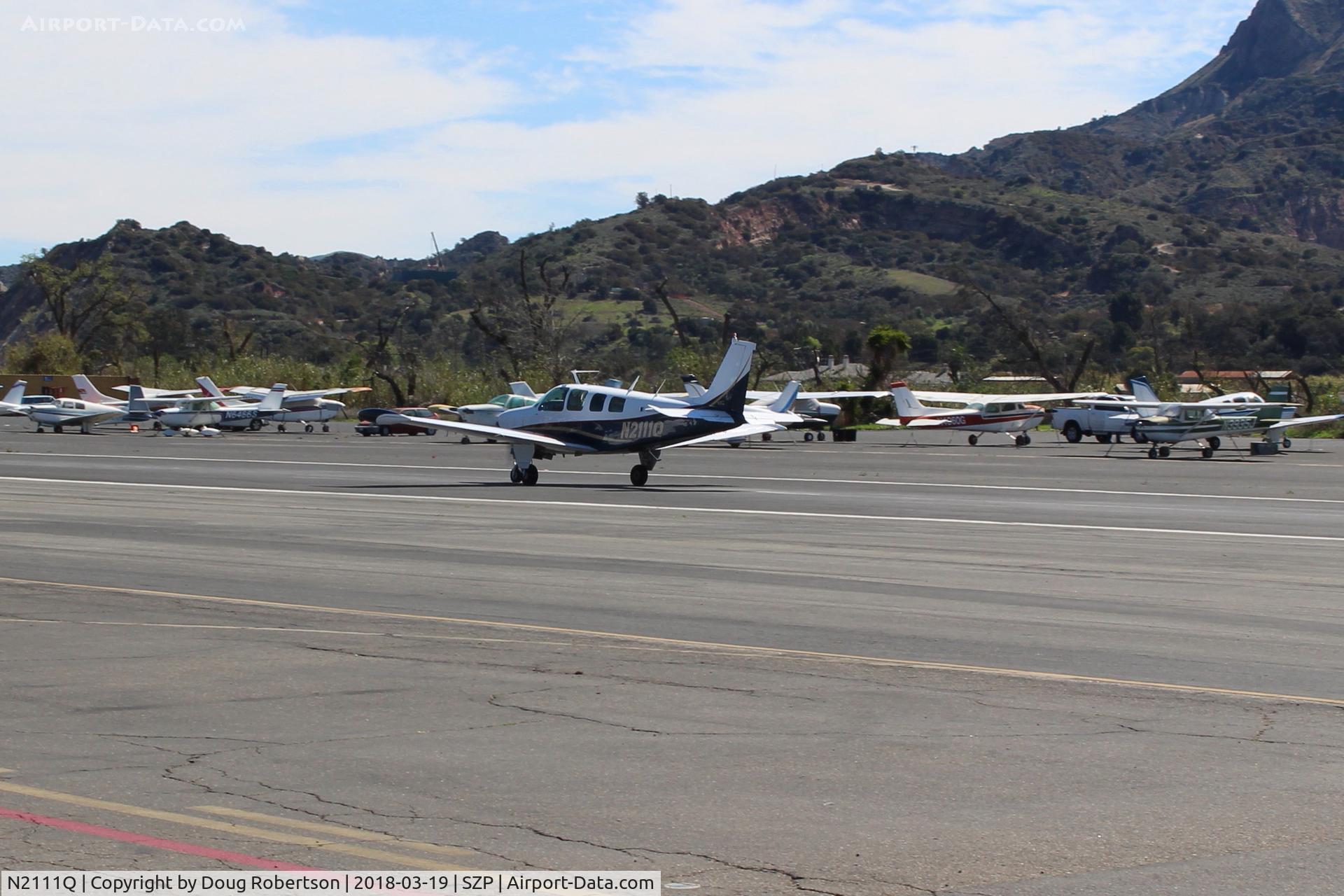 N2111Q, 1969 Beech 36 Bonanza C/N E-135, 1969 Beech 36 BONANZA, Continental IO-550 300 Hp upgrade by STC, landing roll Rwy 04