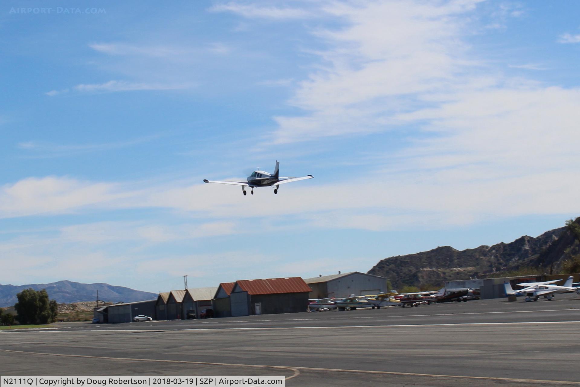 N2111Q, 1969 Beech 36 Bonanza C/N E-135, 1969 Beech 36 BONANZA, Continental IO-550 300 Hp upgrade, takeoff climb Rwy 04