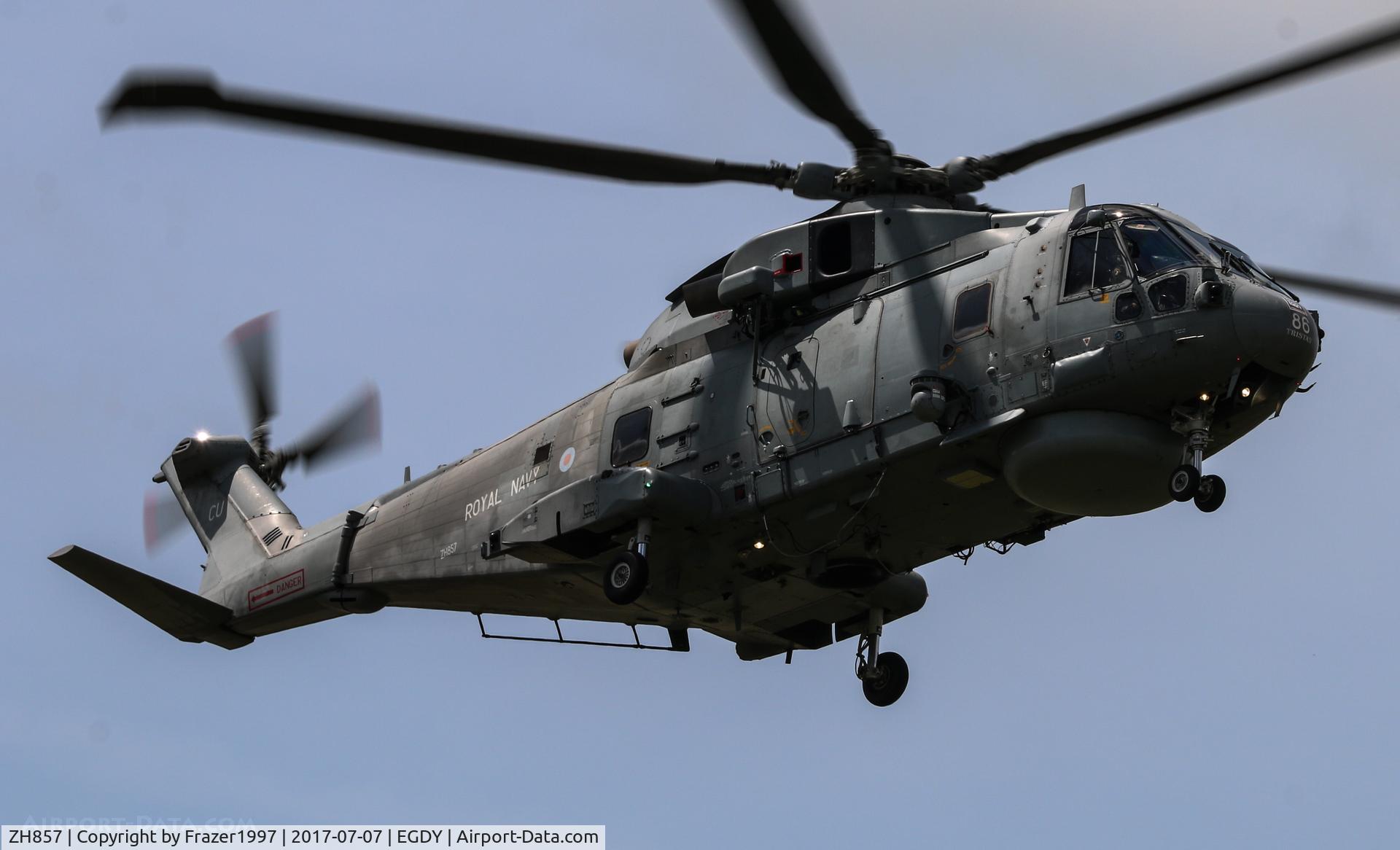 ZH857, AgustaWestland EH-101 Merlin HM.2 C/N 50151/RN37/MCSP17, demo aircraft at RNAS Yeovilton Airday.
