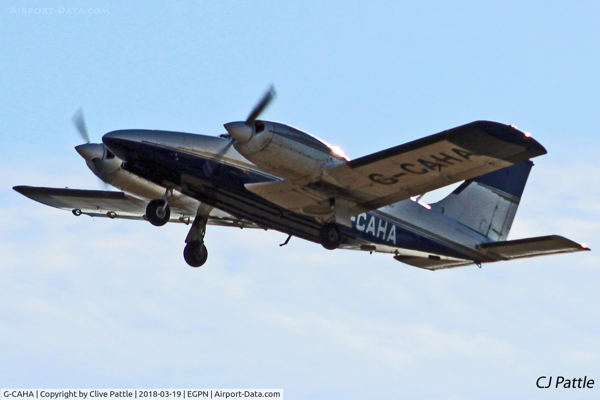 G-CAHA, 1977 Piper PA-34-200T Seneca II C/N 34-7770010, Training sortie departure from Dundee